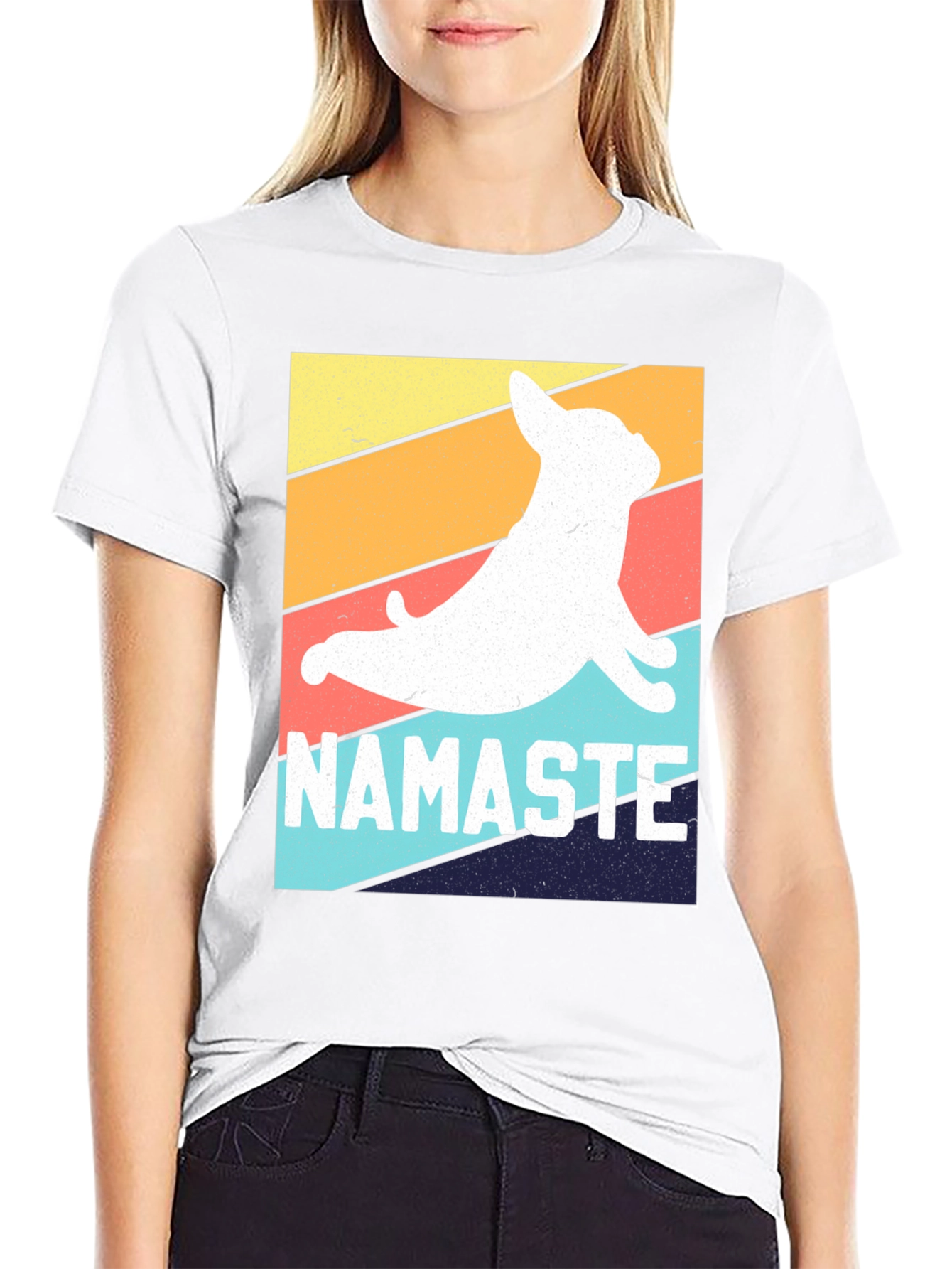 Namaste Dog Graphic Tee - Yoga Dog Lover T-Shirt