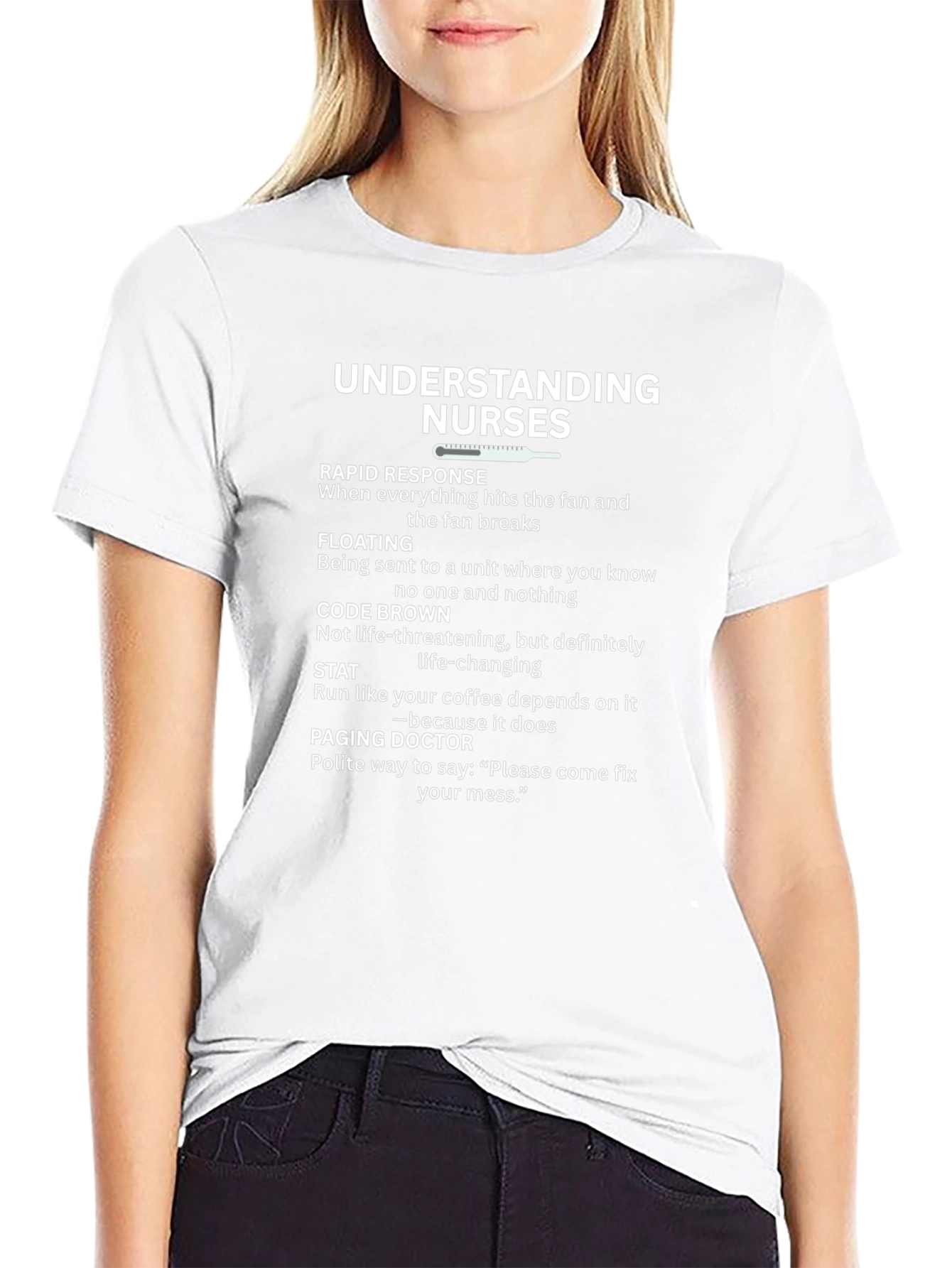 Understanding Nurses Black Graphic T-Shirt