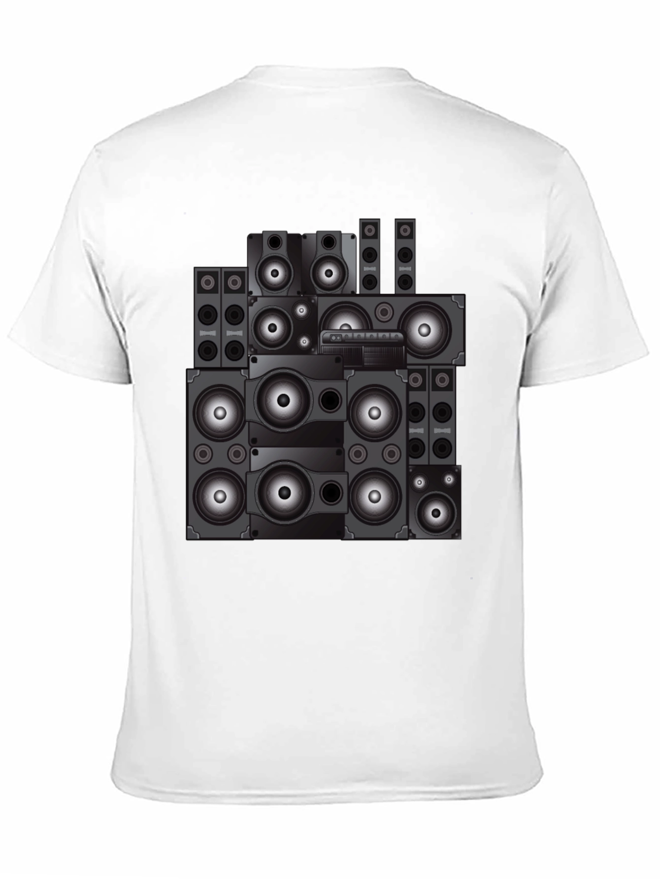 Speaker Stack Graphic Tee - Cool Sound System Design