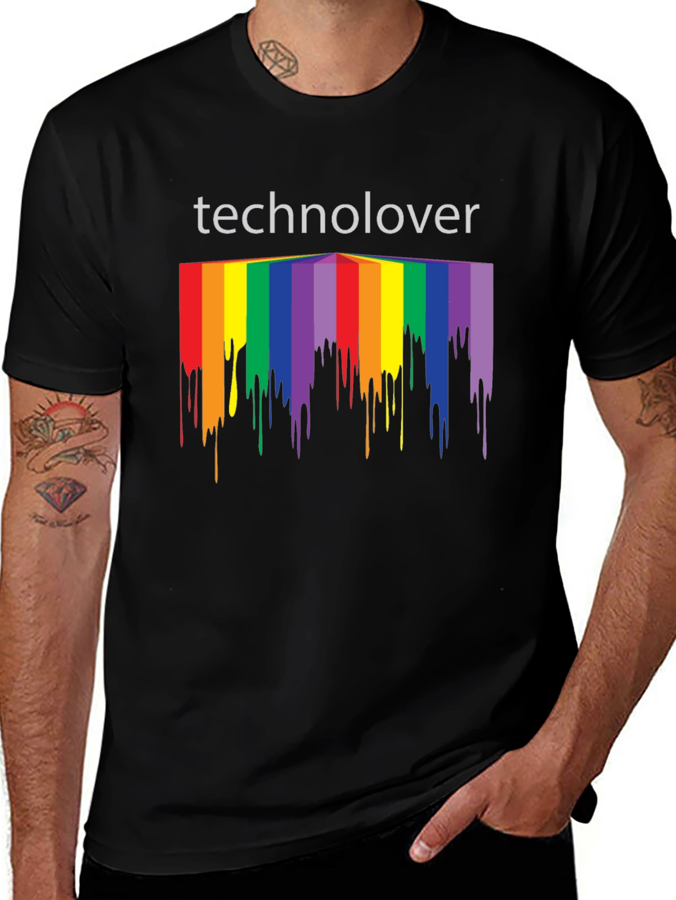 Technolover Rainbow Drip T-Shirt