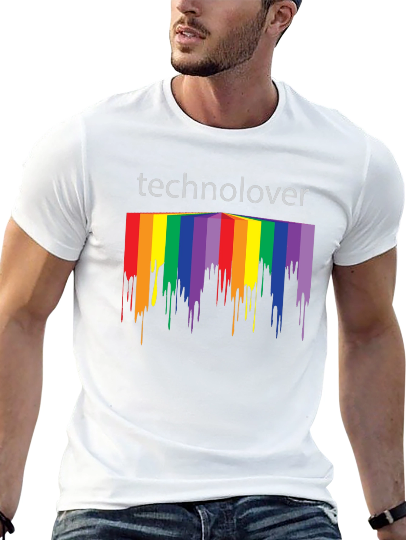 Technolover Rainbow Drip T-Shirt