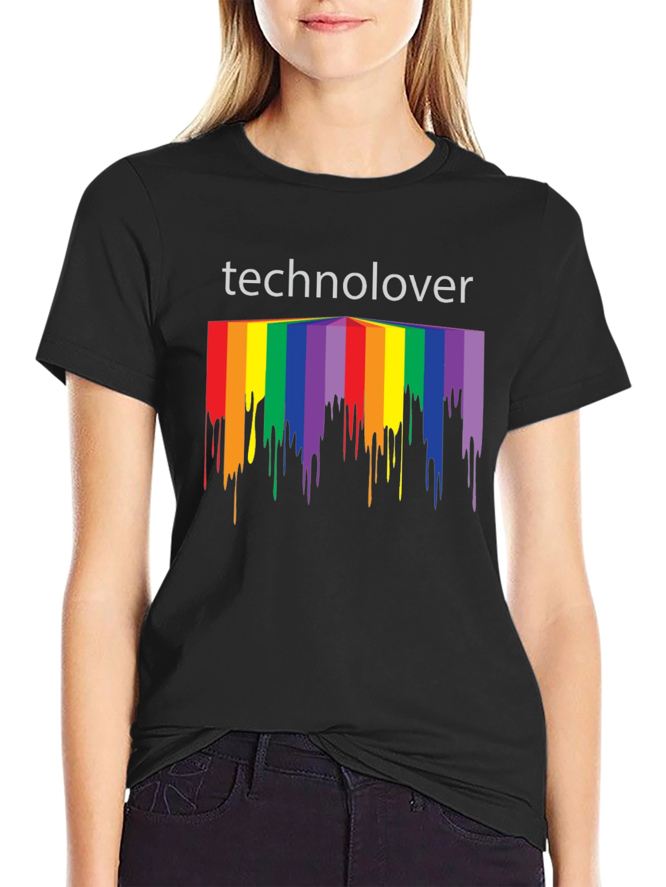 Technolover Rainbow Drip T-Shirt