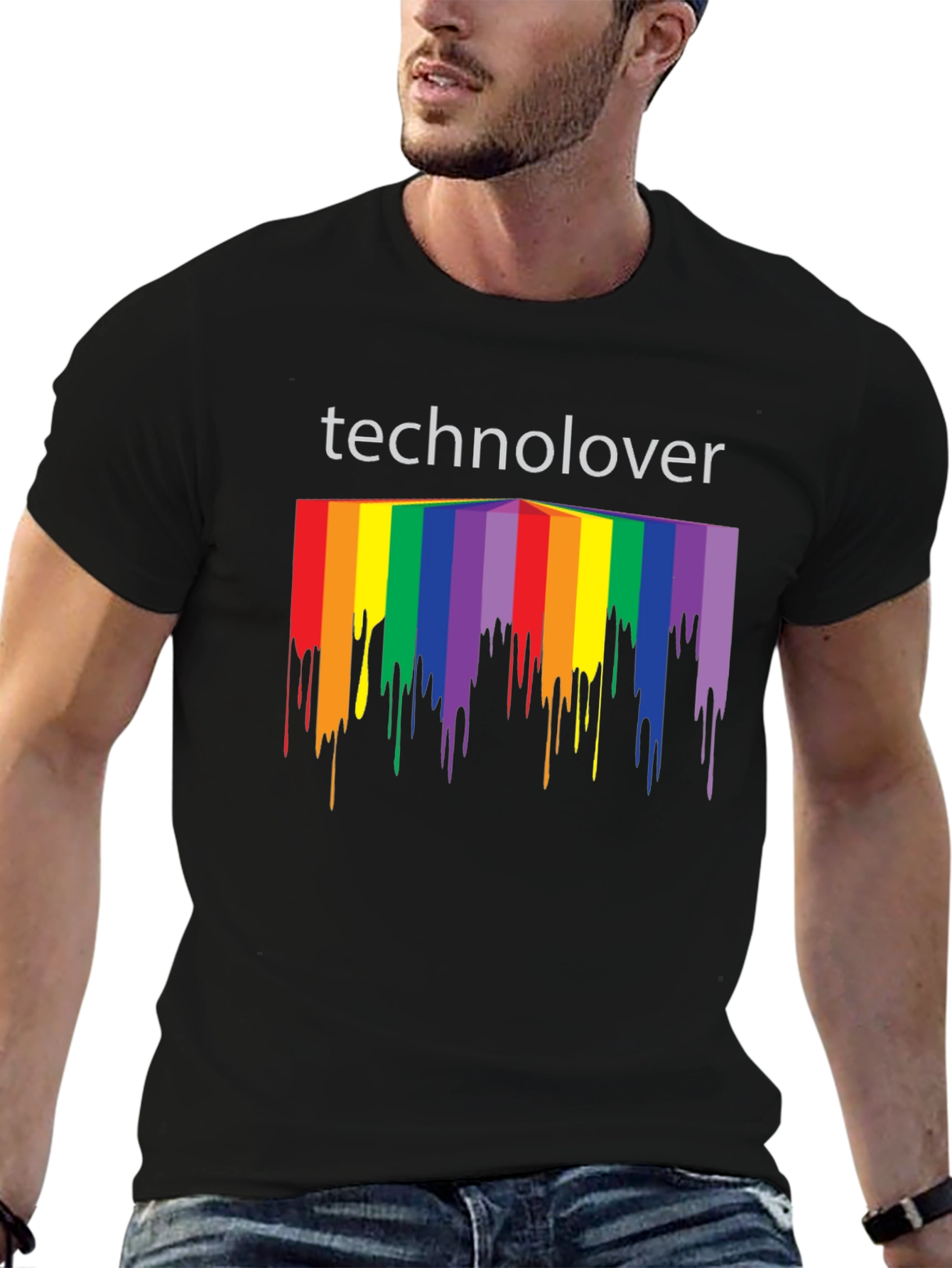 Technolover Rainbow Drip T-Shirt