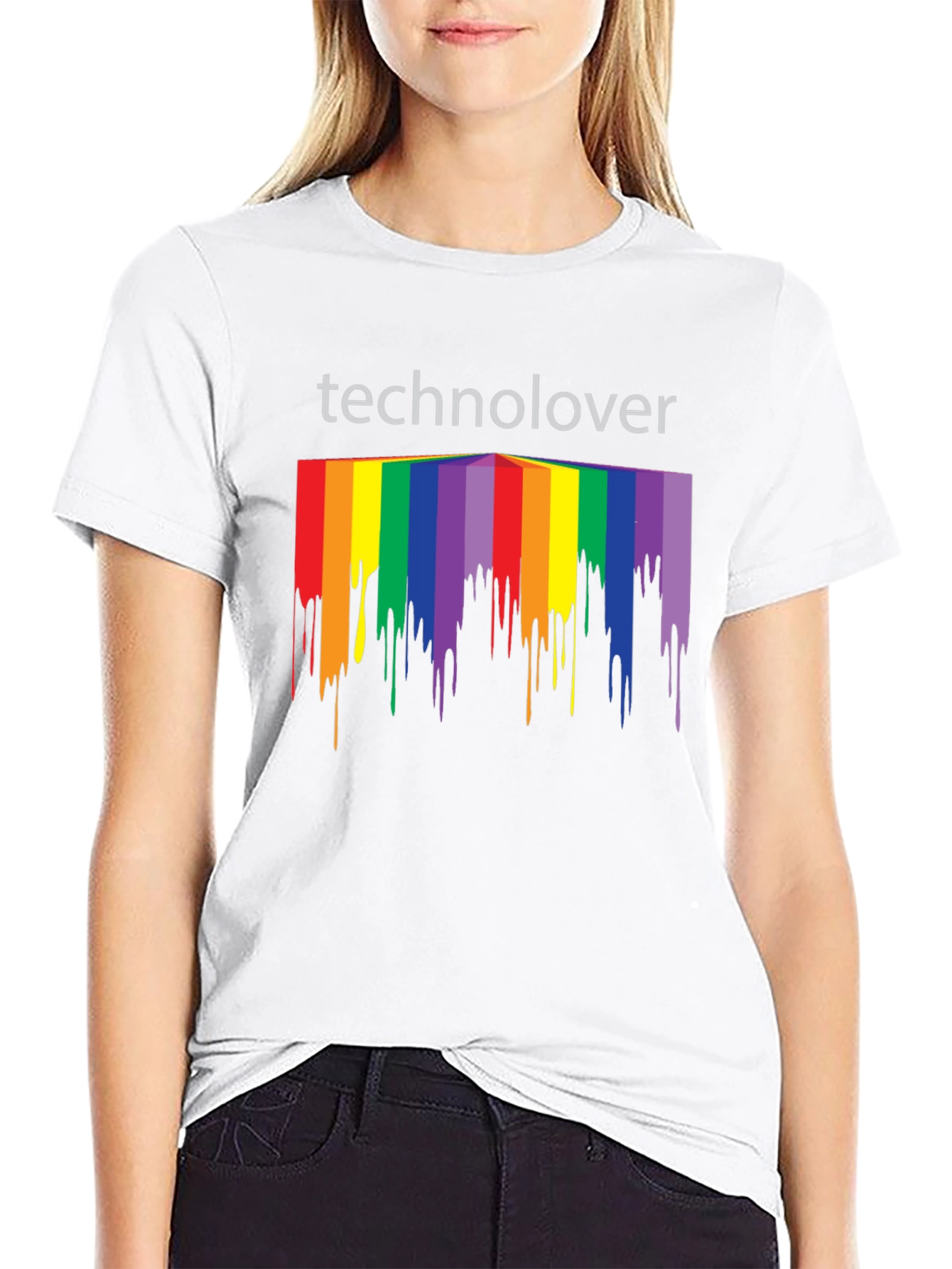 Technolover Rainbow Drip T-Shirt