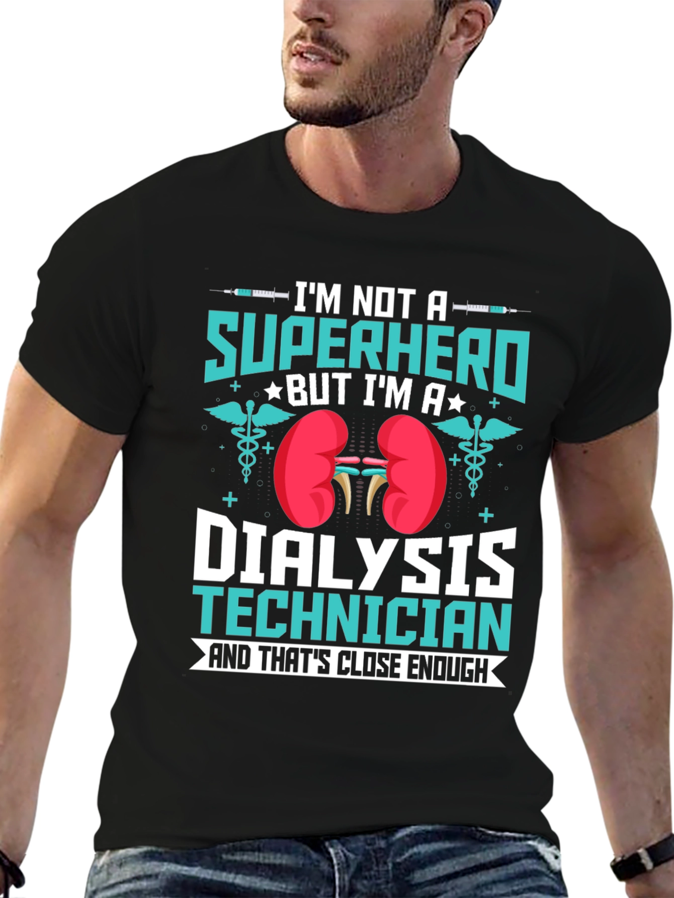 Dialysis Technician Superhero T-Shirt