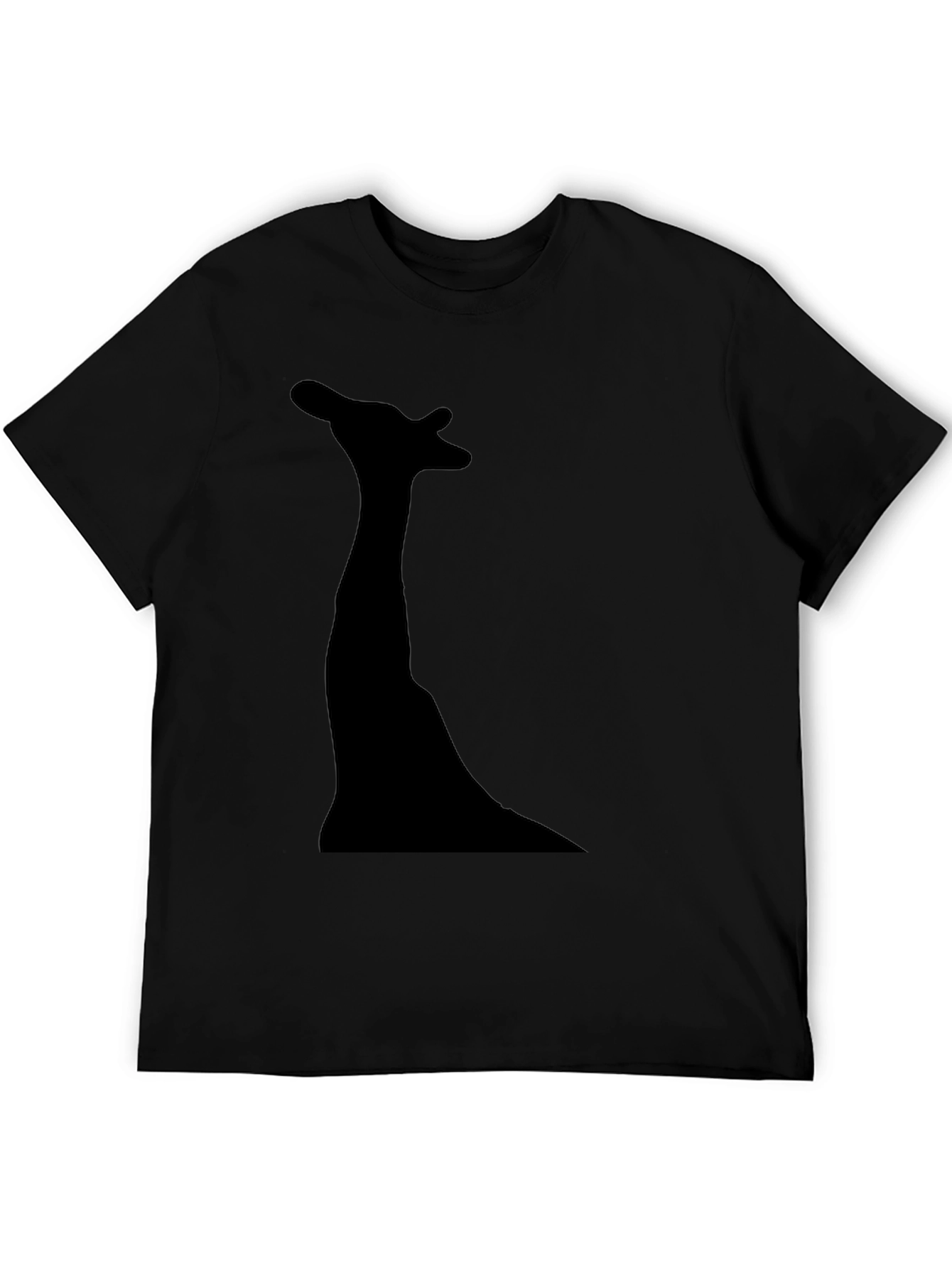 Giraffe Silhouette Graphic Tee - Modern Black T-Shirt