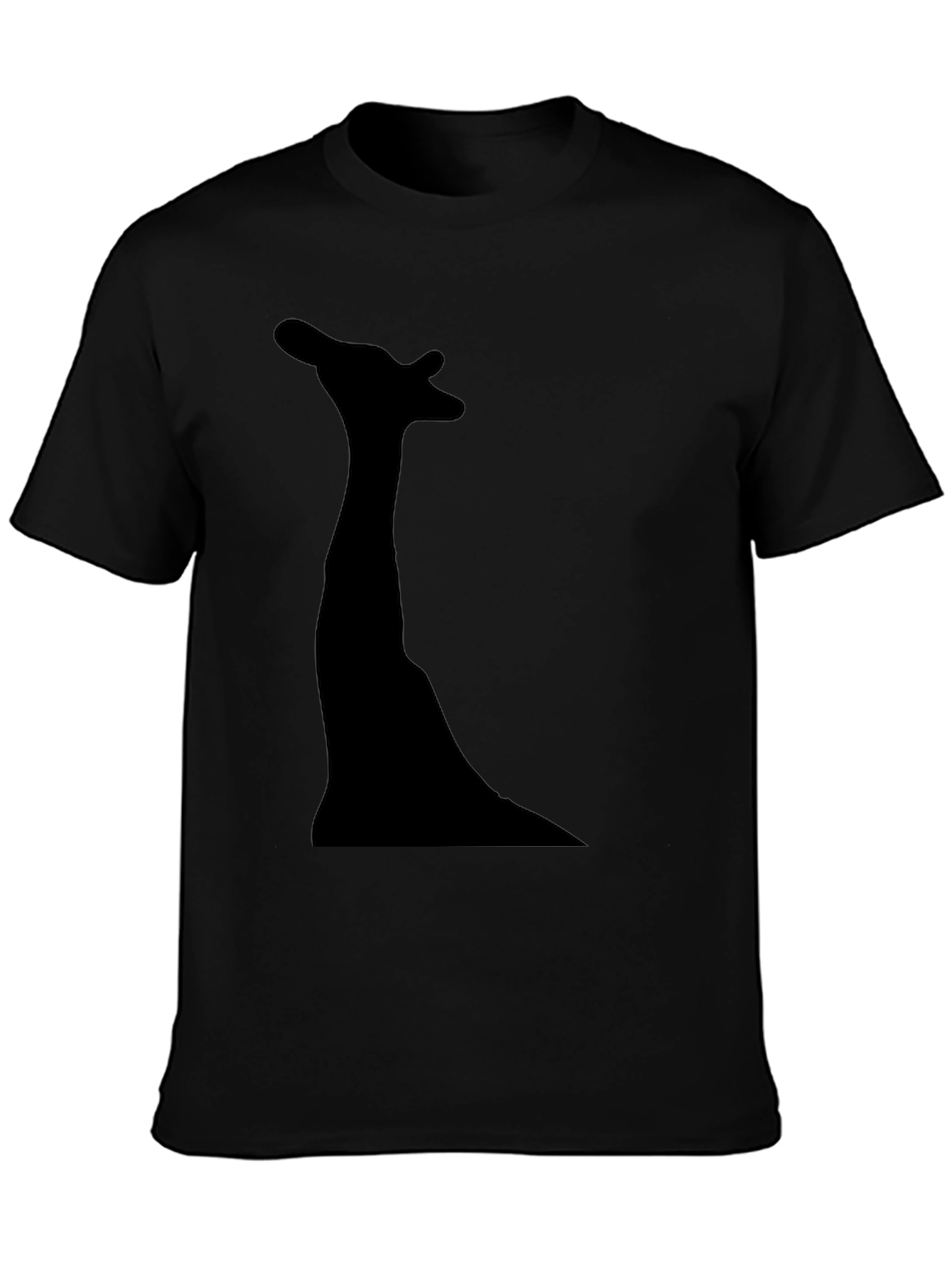 Giraffe Silhouette Graphic Tee - Modern Black T-Shirt