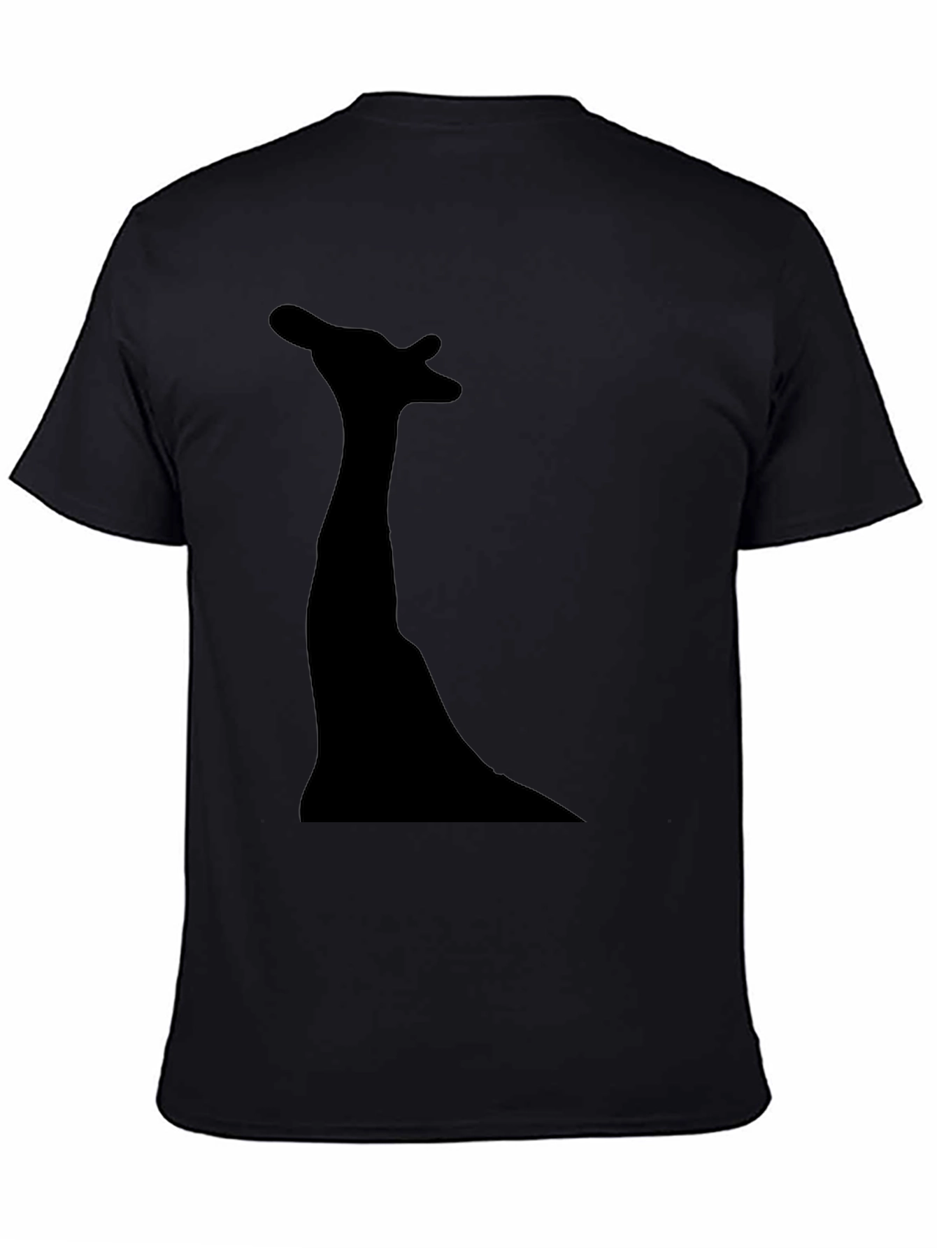 Giraffe Silhouette Graphic Tee - Modern Black T-Shirt