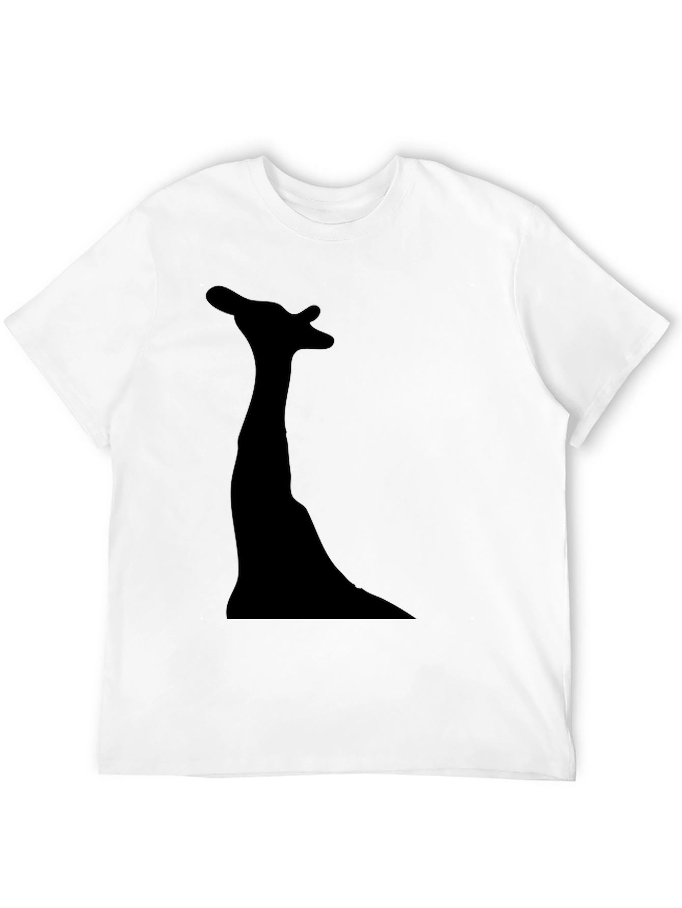 Giraffe Silhouette Graphic Tee - Modern Black T-Shirt