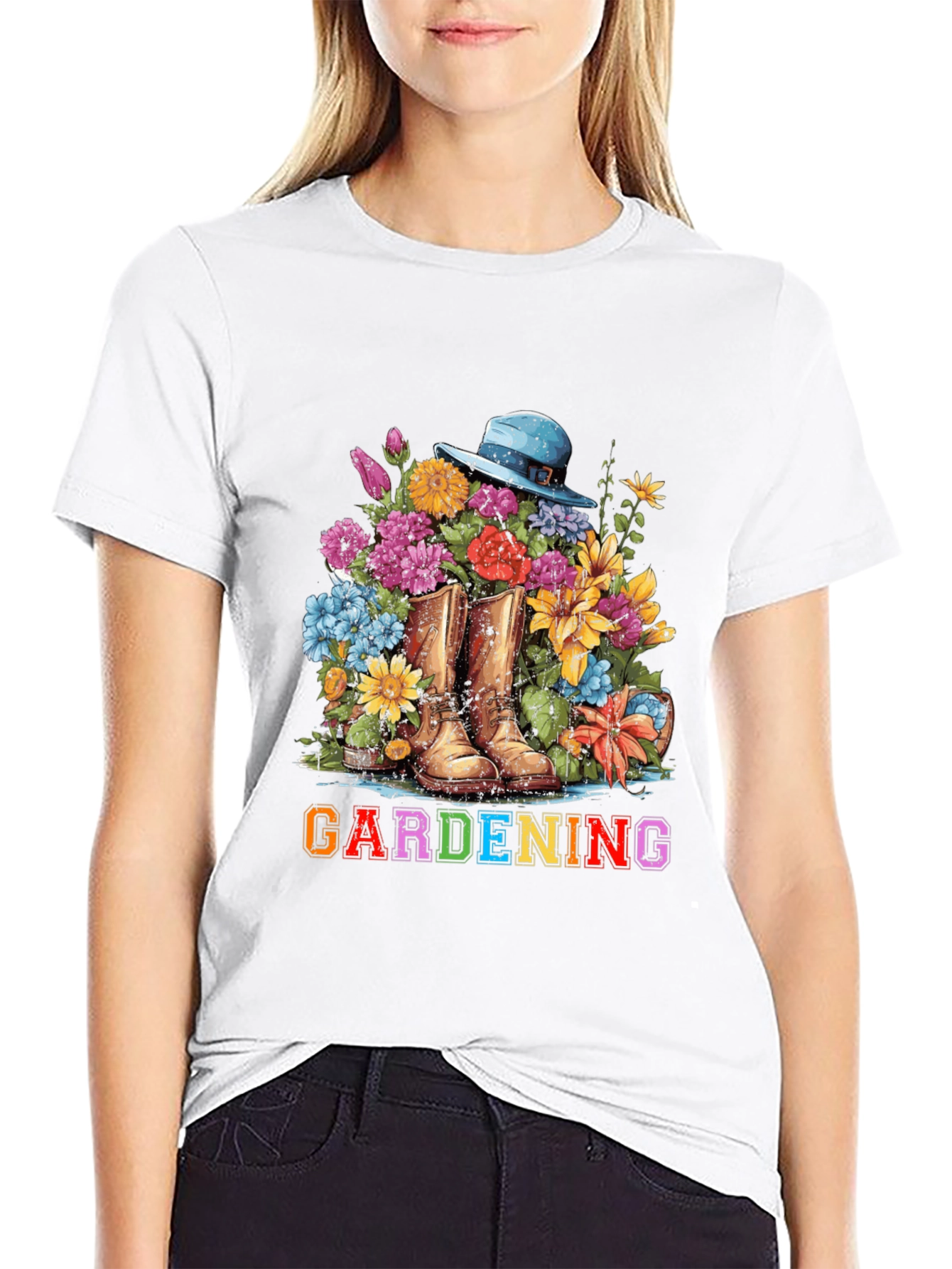 Gardening Boots & Flowers T-Shirt