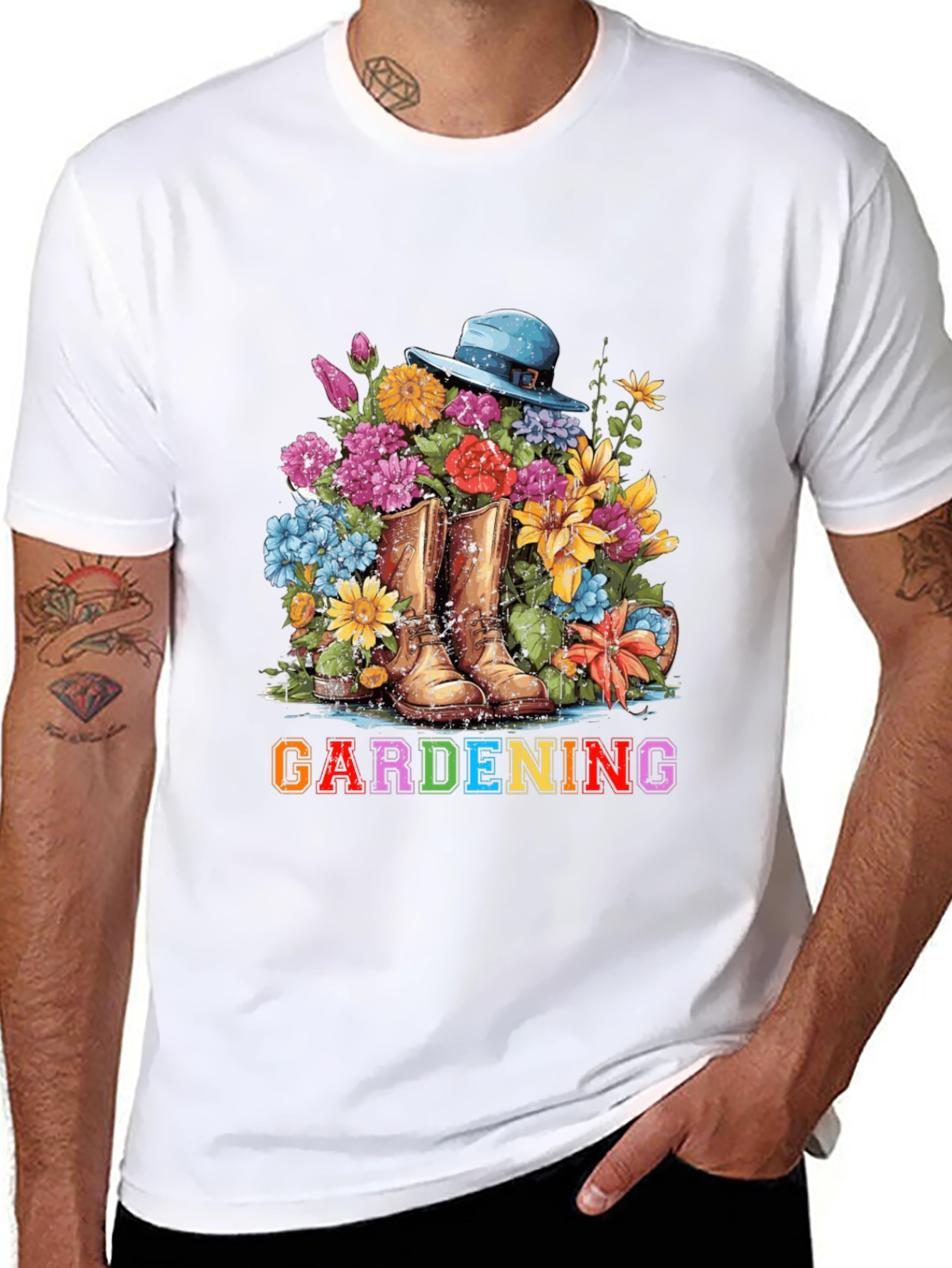 Gardening Boots & Flowers T-Shirt