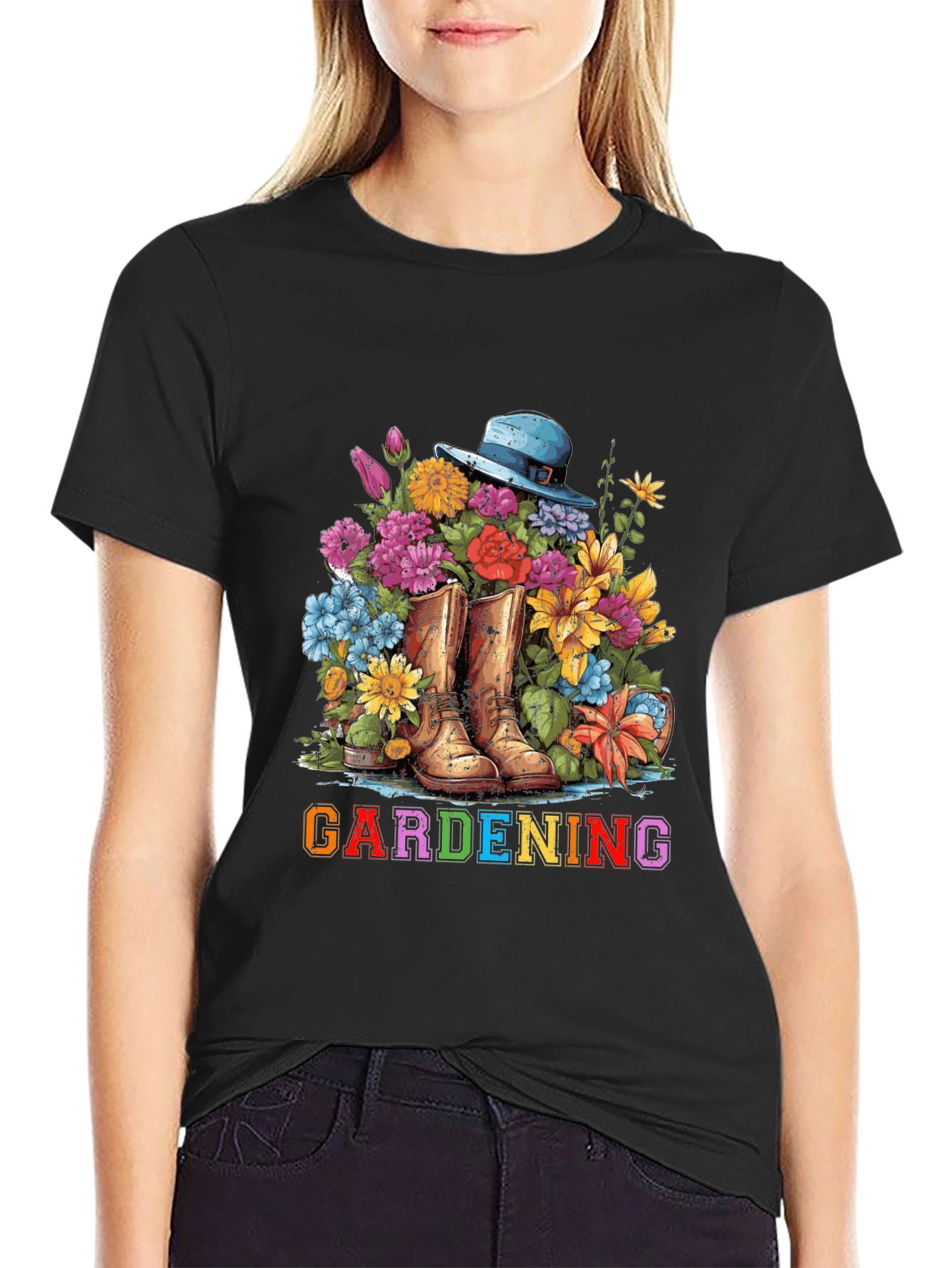 Gardening Boots & Flowers T-Shirt