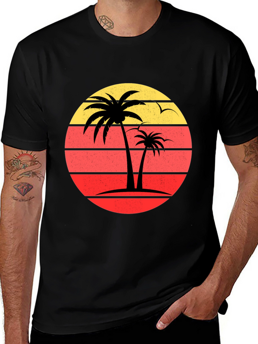 Retro Palm Sunset Graphic Tee