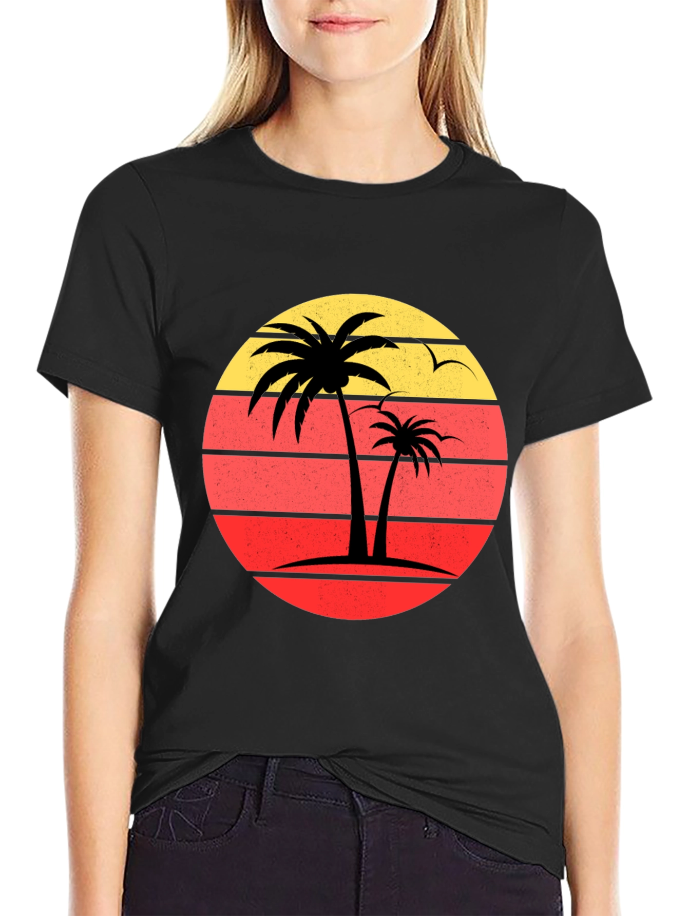 Retro Palm Sunset Graphic Tee