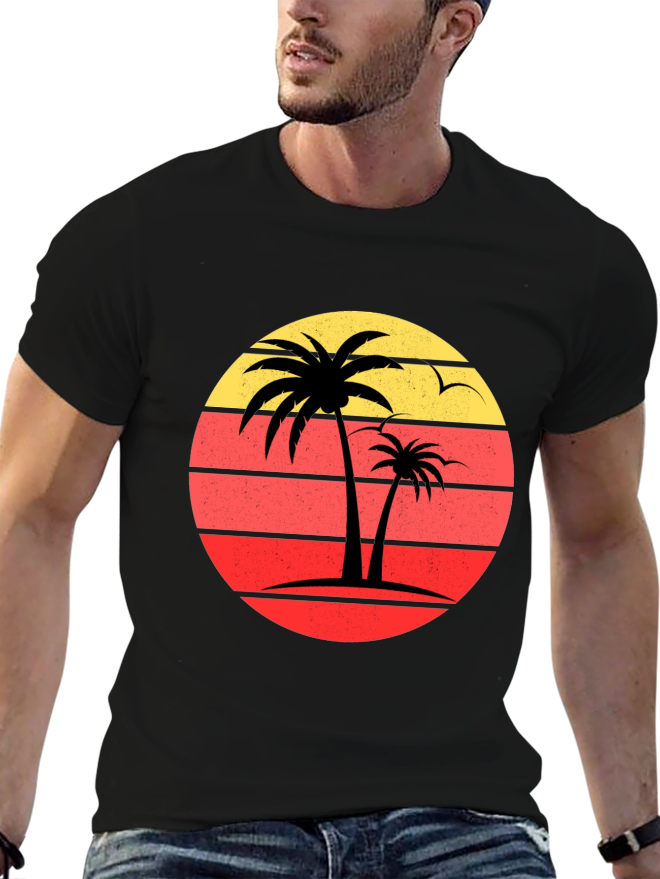 Retro Palm Sunset Graphic Tee