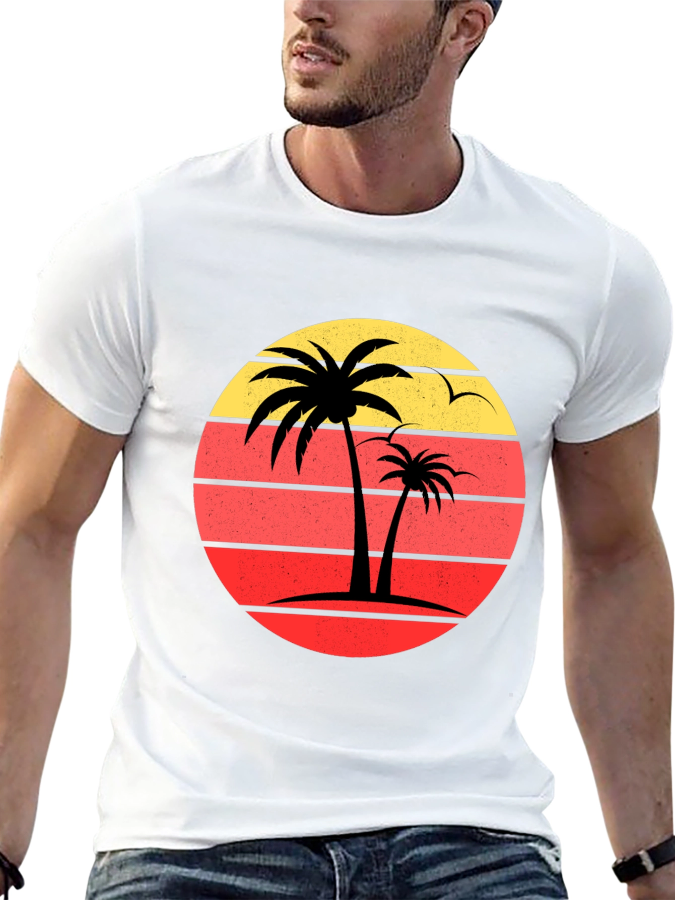 Retro Palm Sunset Graphic Tee