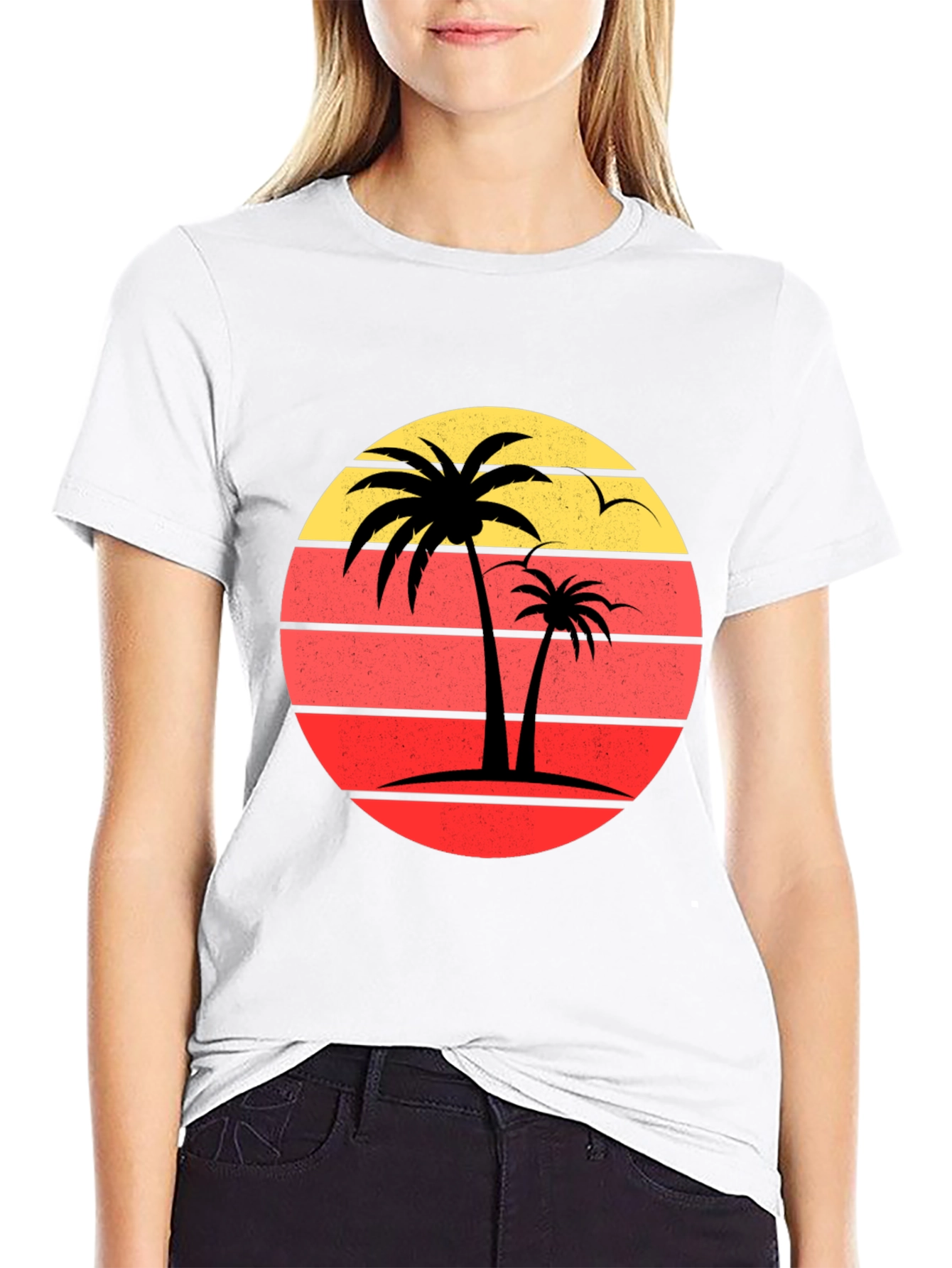 Retro Palm Sunset Graphic Tee