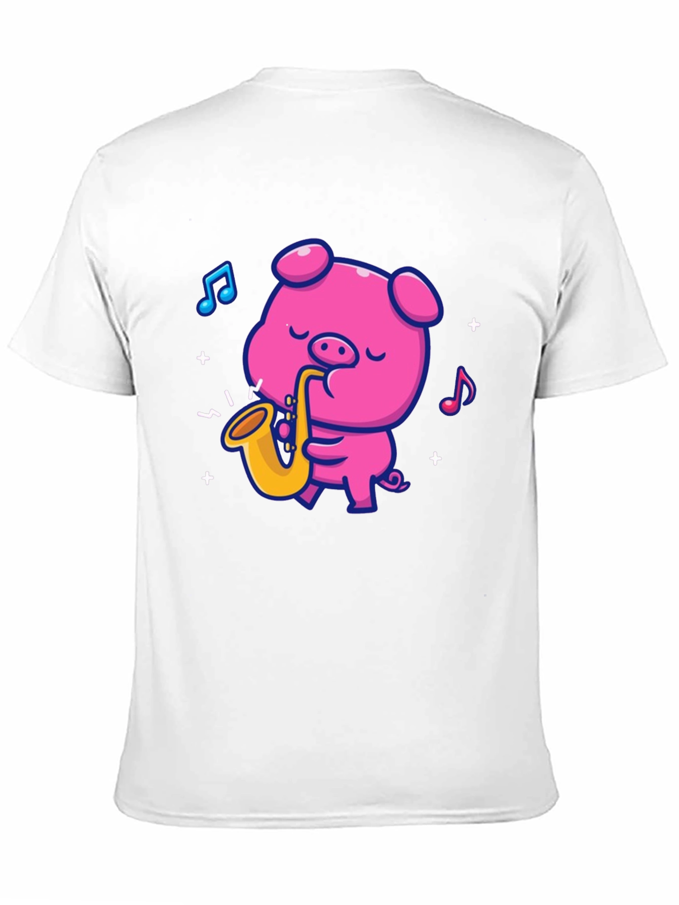Pig Saxophone Black T-Shirt