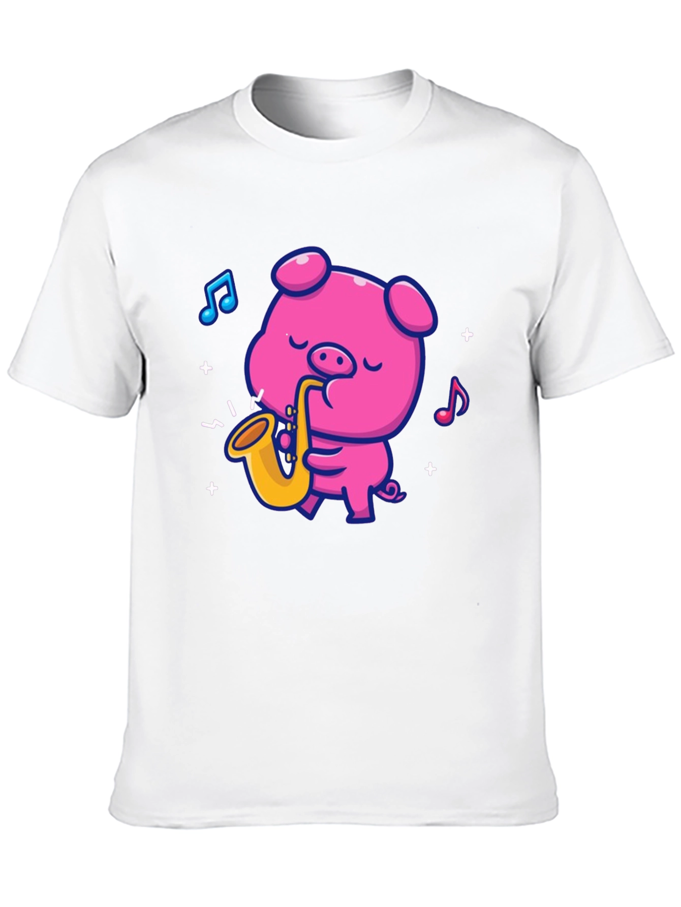 Pig Saxophone Black T-Shirt