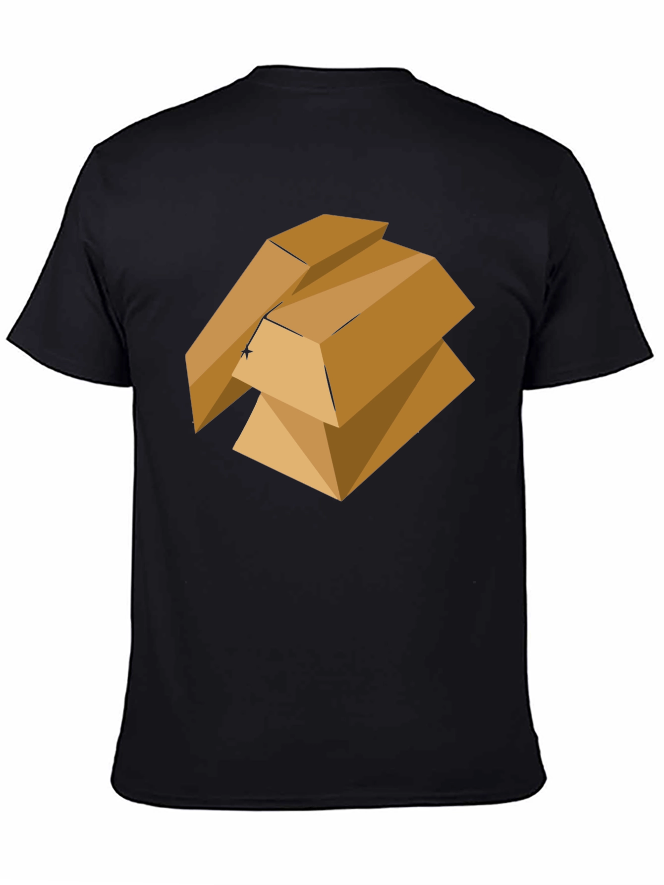 Geometric Gold Bars Graphic Tee - Modern Style