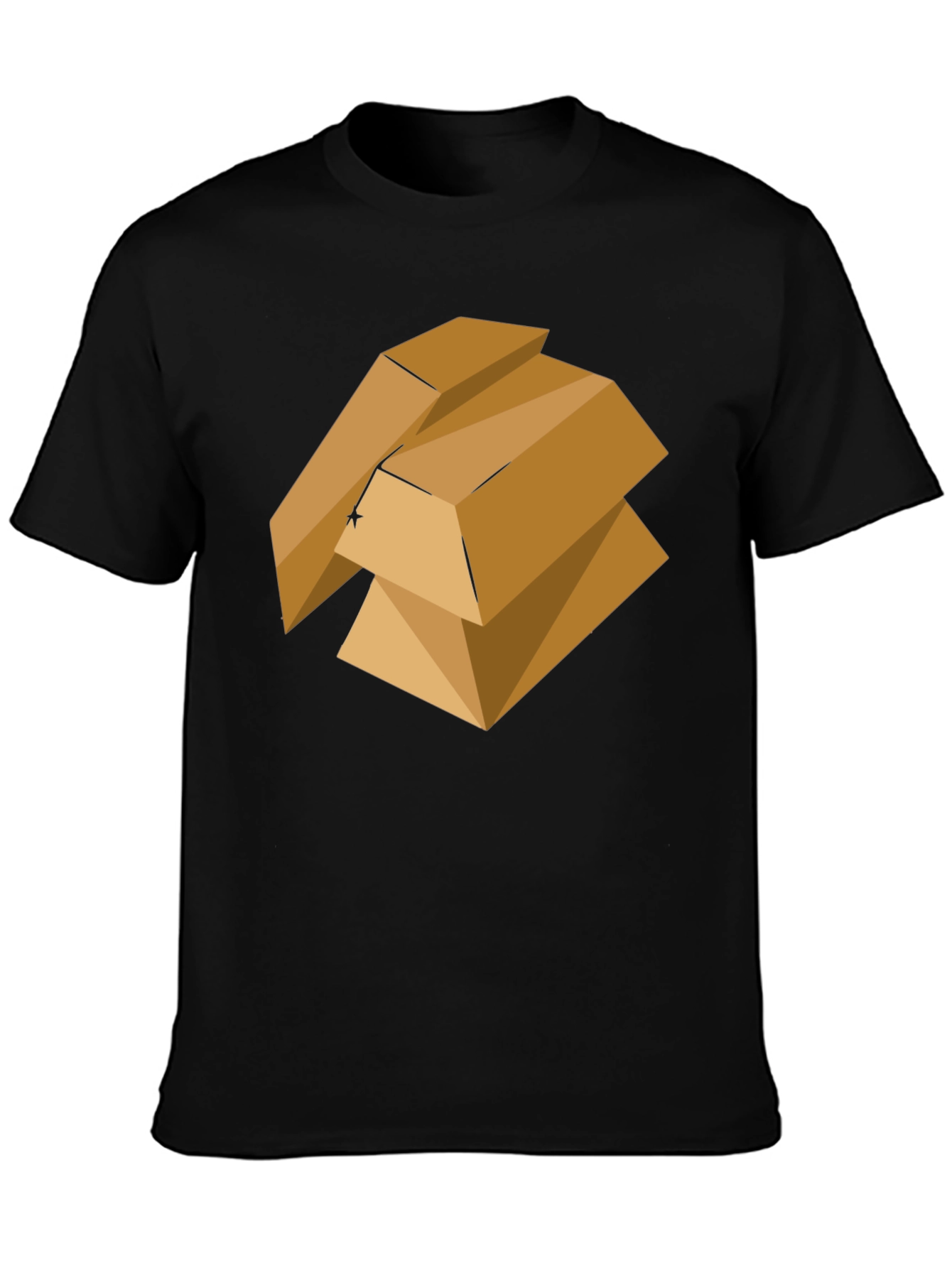 Geometric Gold Bars Graphic Tee - Modern Style