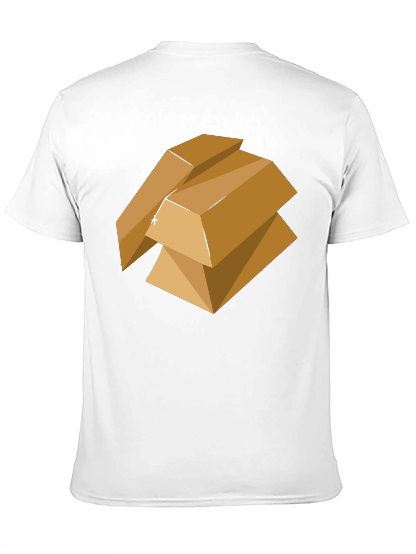 Geometric Gold Bars Graphic Tee - Modern Style