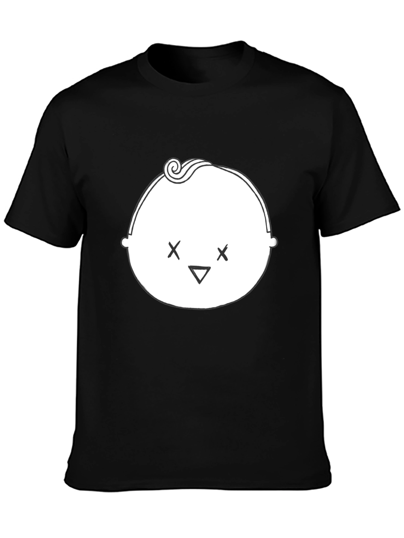 Cool Baby Face Graphic Black T-Shirt