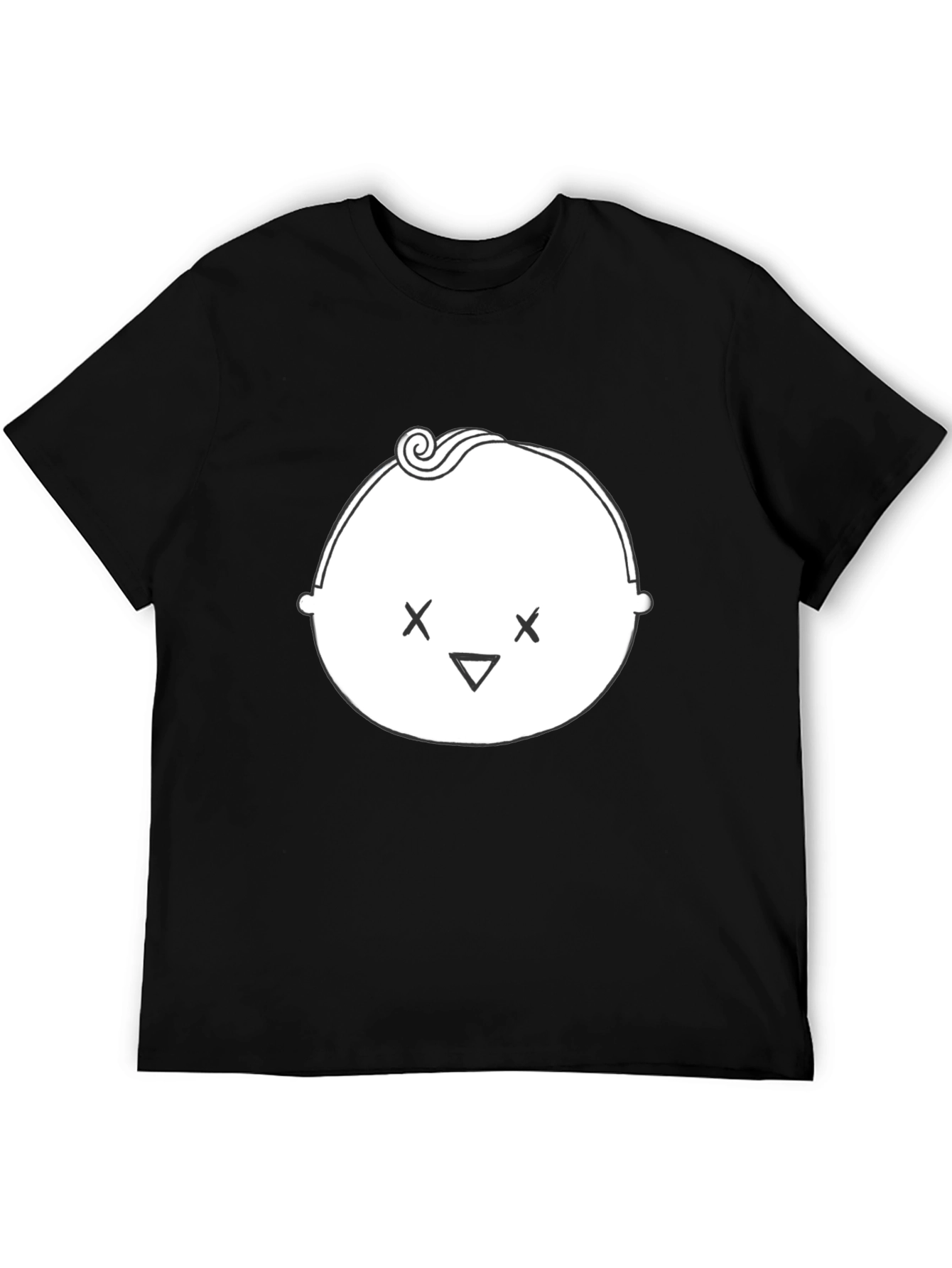 Cool Baby Face Graphic Black T-Shirt