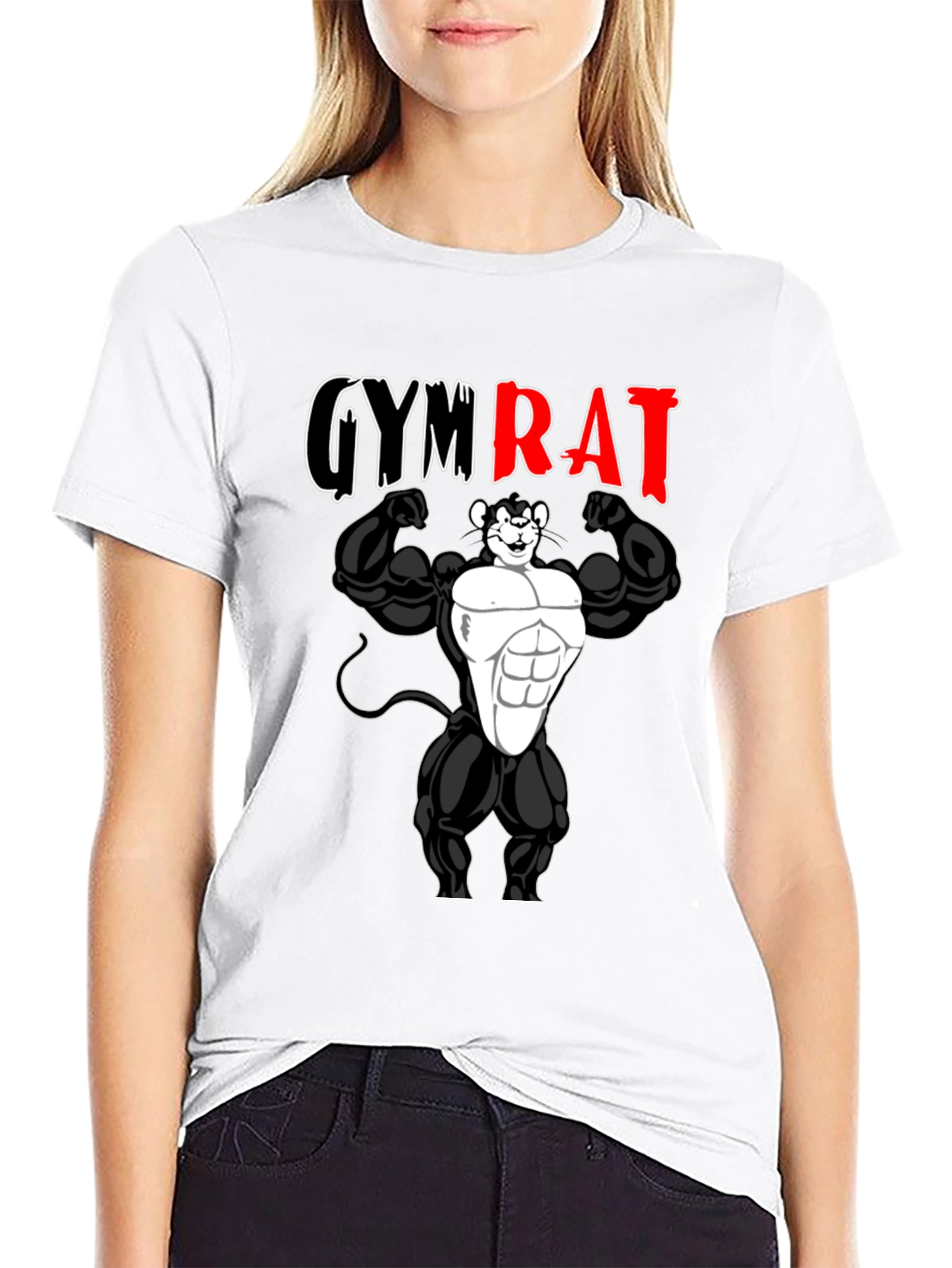 Gym Rat T-Shirt - Bodybuilding Mouse