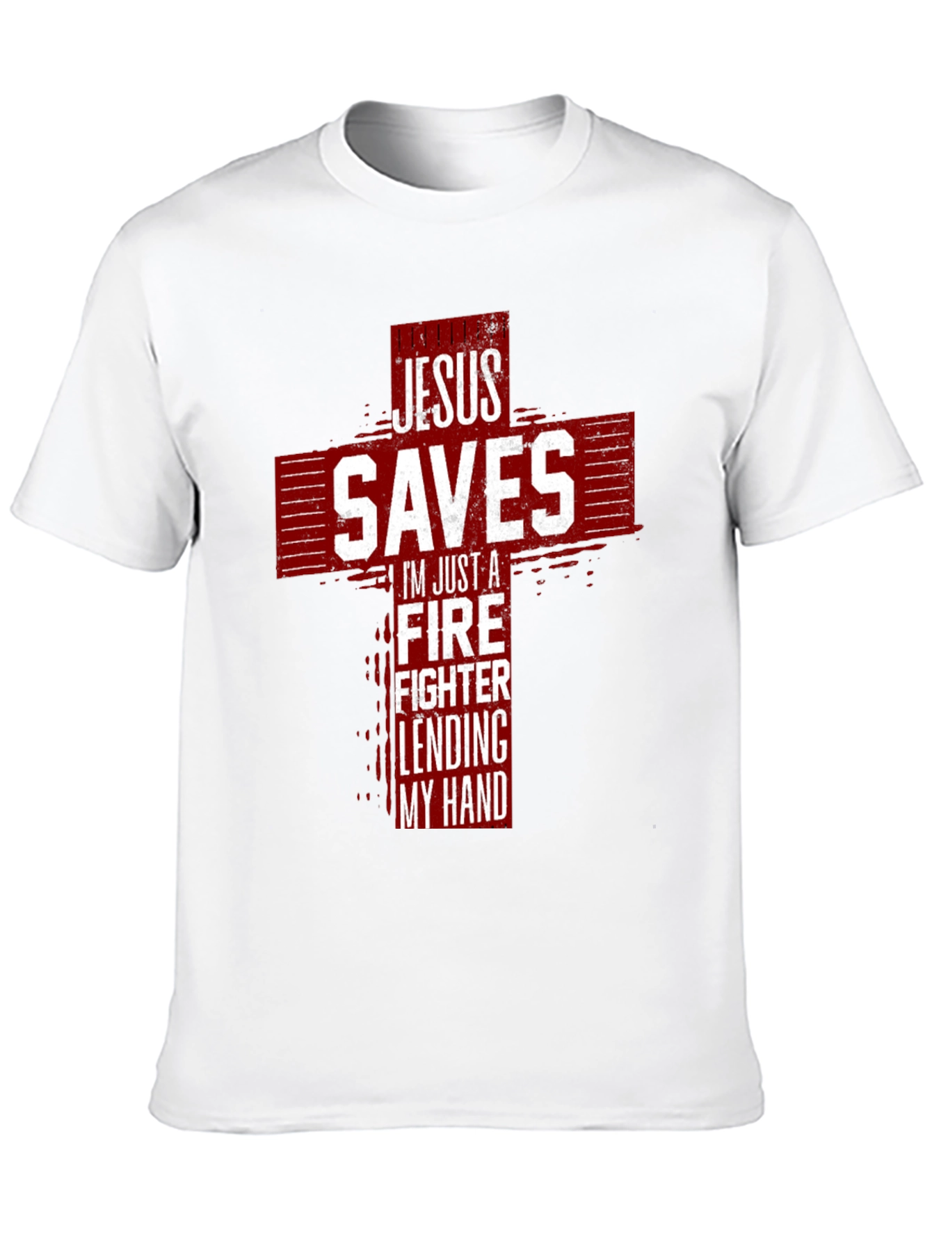 Jesus Saves Firefighter Graphic Tee