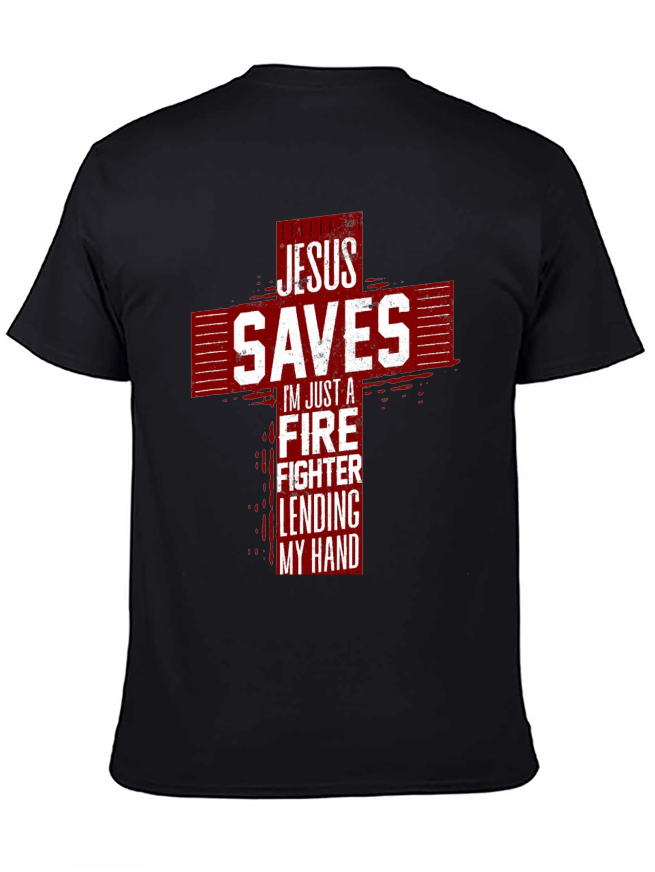Jesus Saves Firefighter Graphic Tee