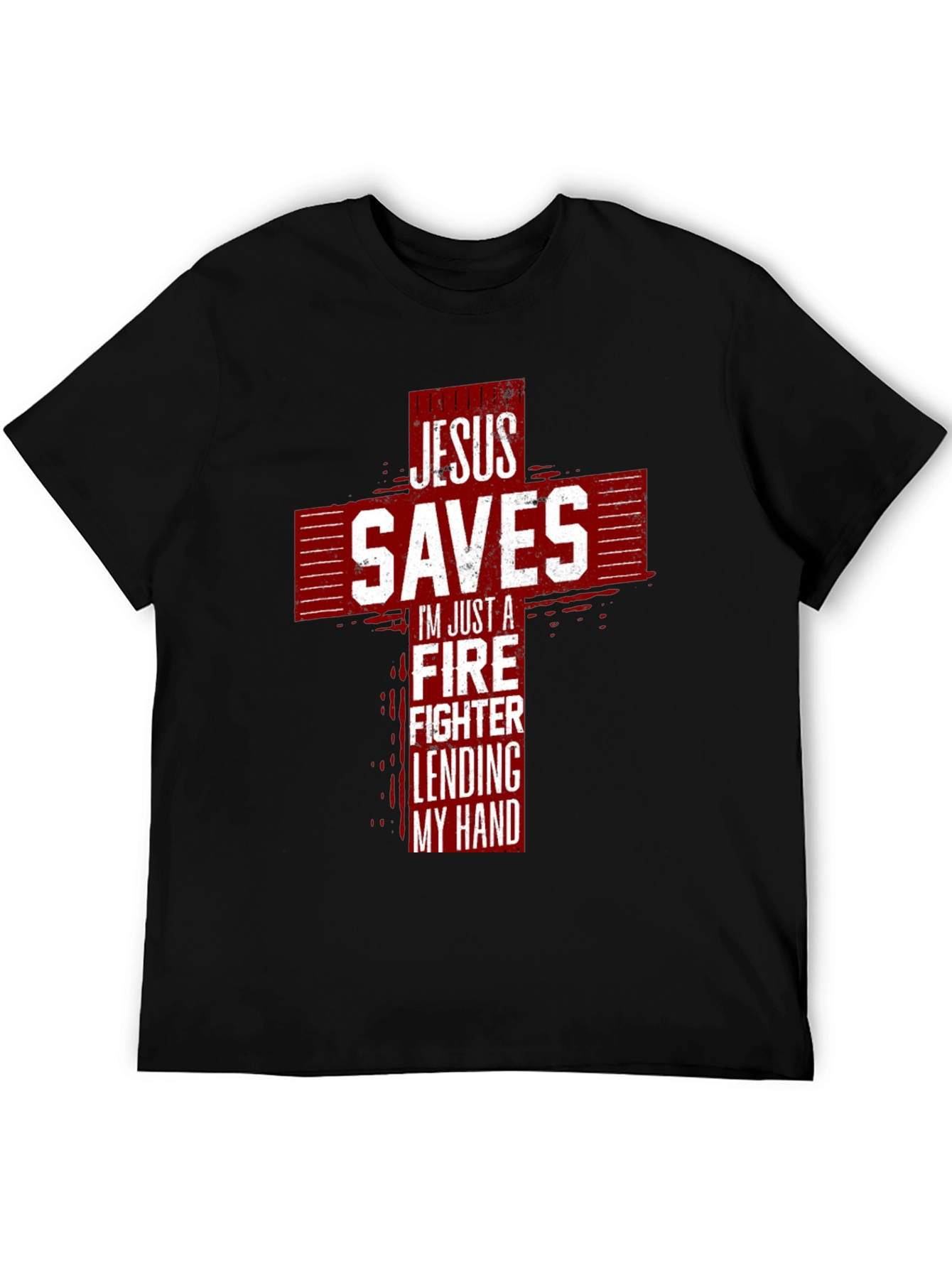 Jesus Saves Firefighter Graphic Tee
