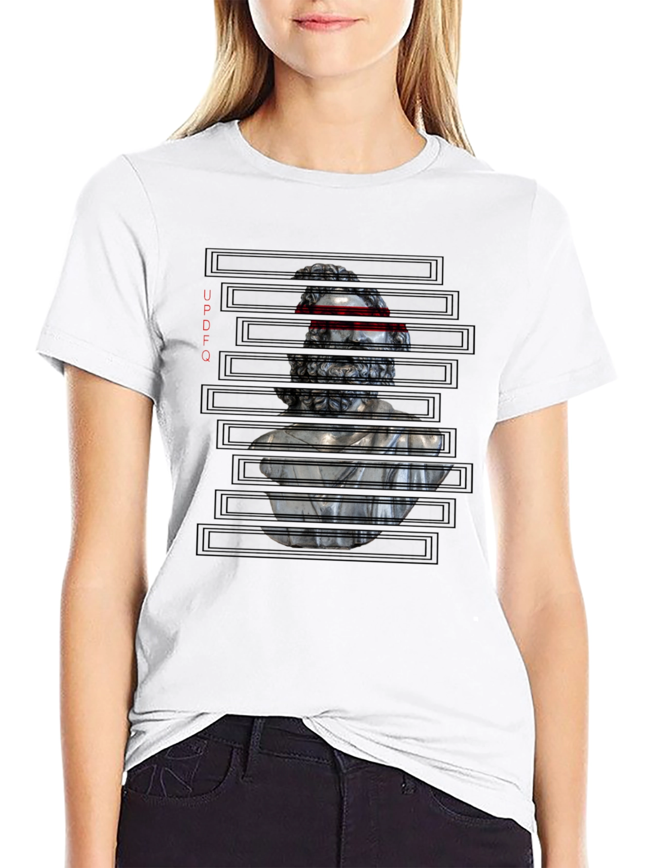 Abstract Bust Graphic Tee - Modern Art T-Shirt
