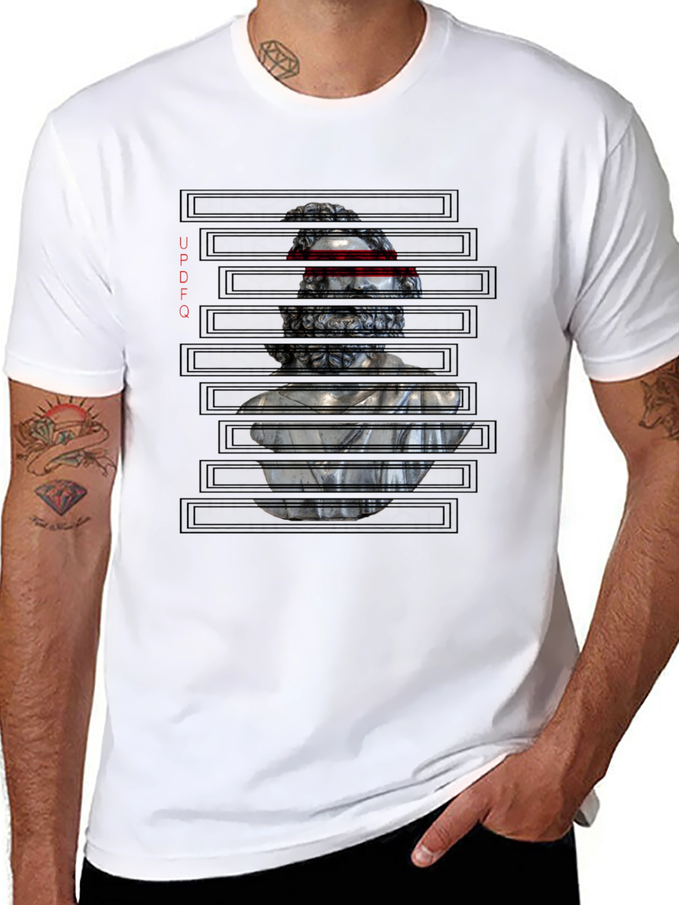 Abstract Bust Graphic Tee - Modern Art T-Shirt