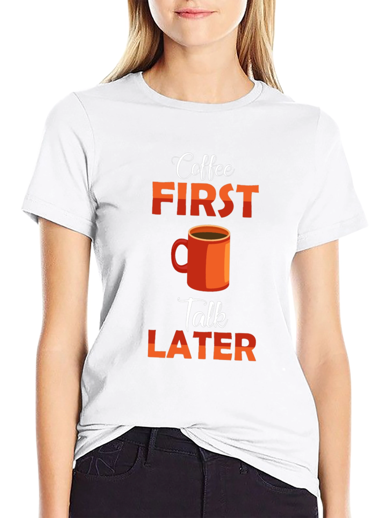 Coffee First Talk Later Graphic T-Shirt