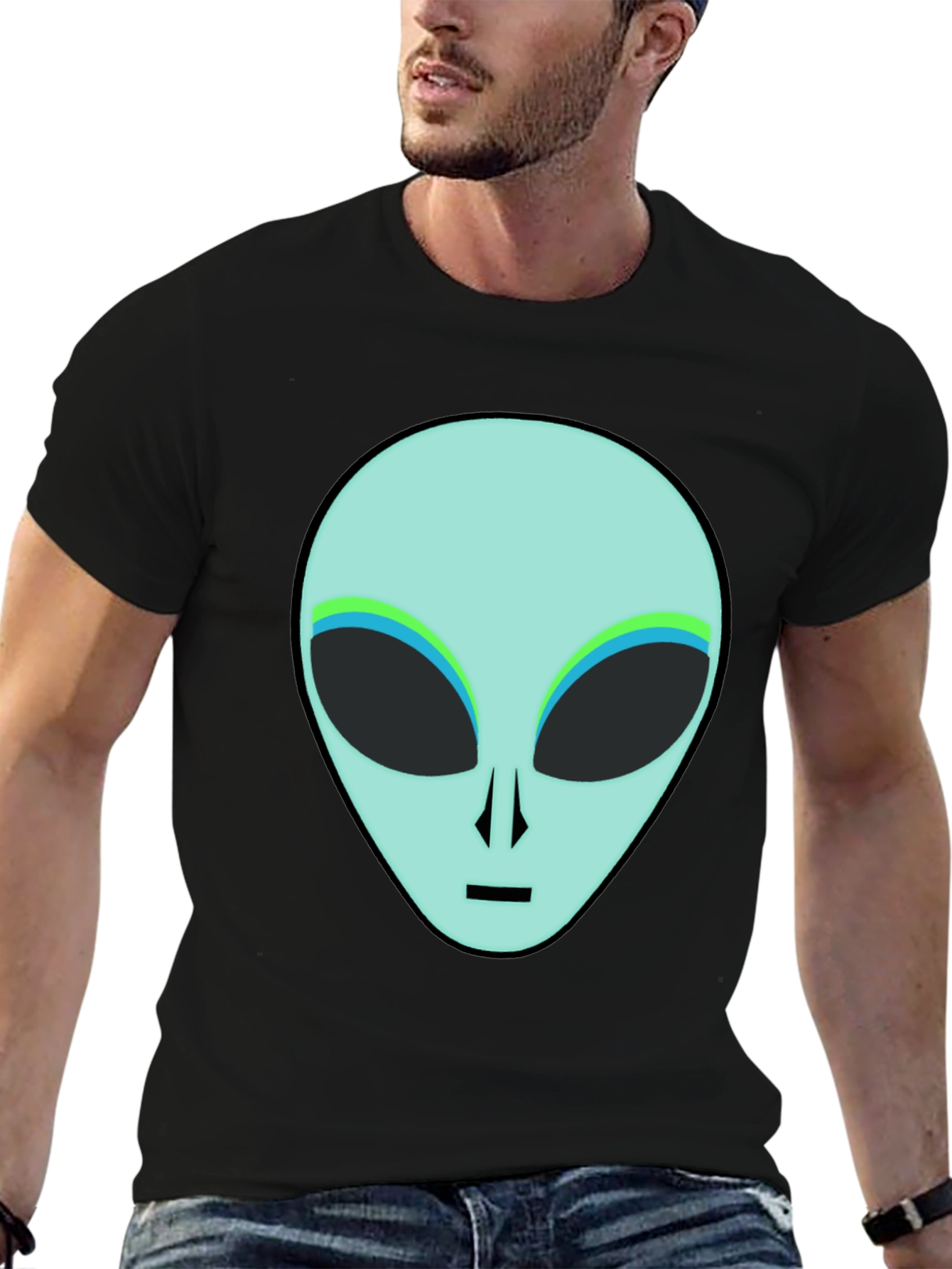 Alien Graphic T-Shirt - Mens Black Tee