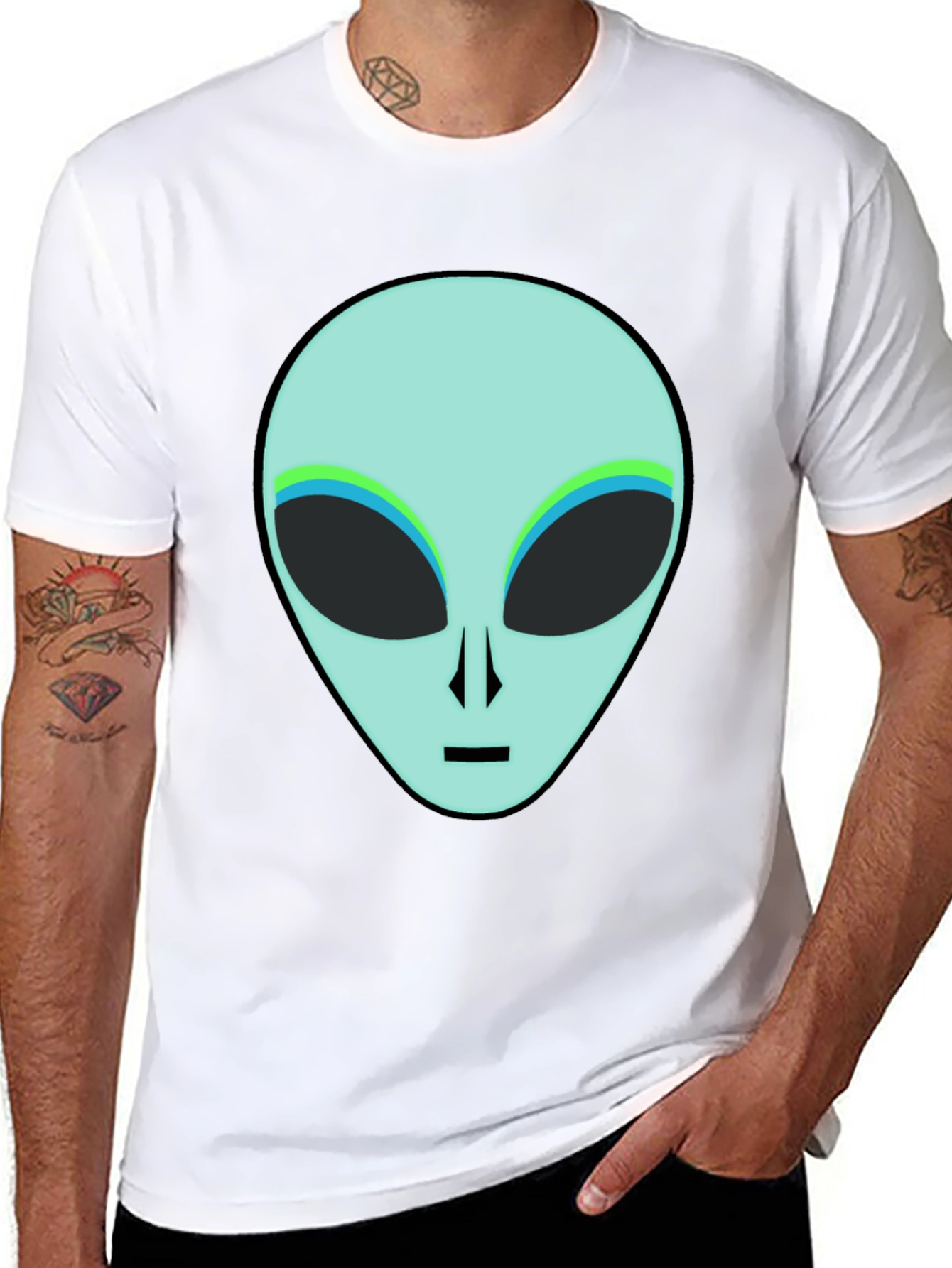 Alien Graphic T-Shirt - Mens Black Tee