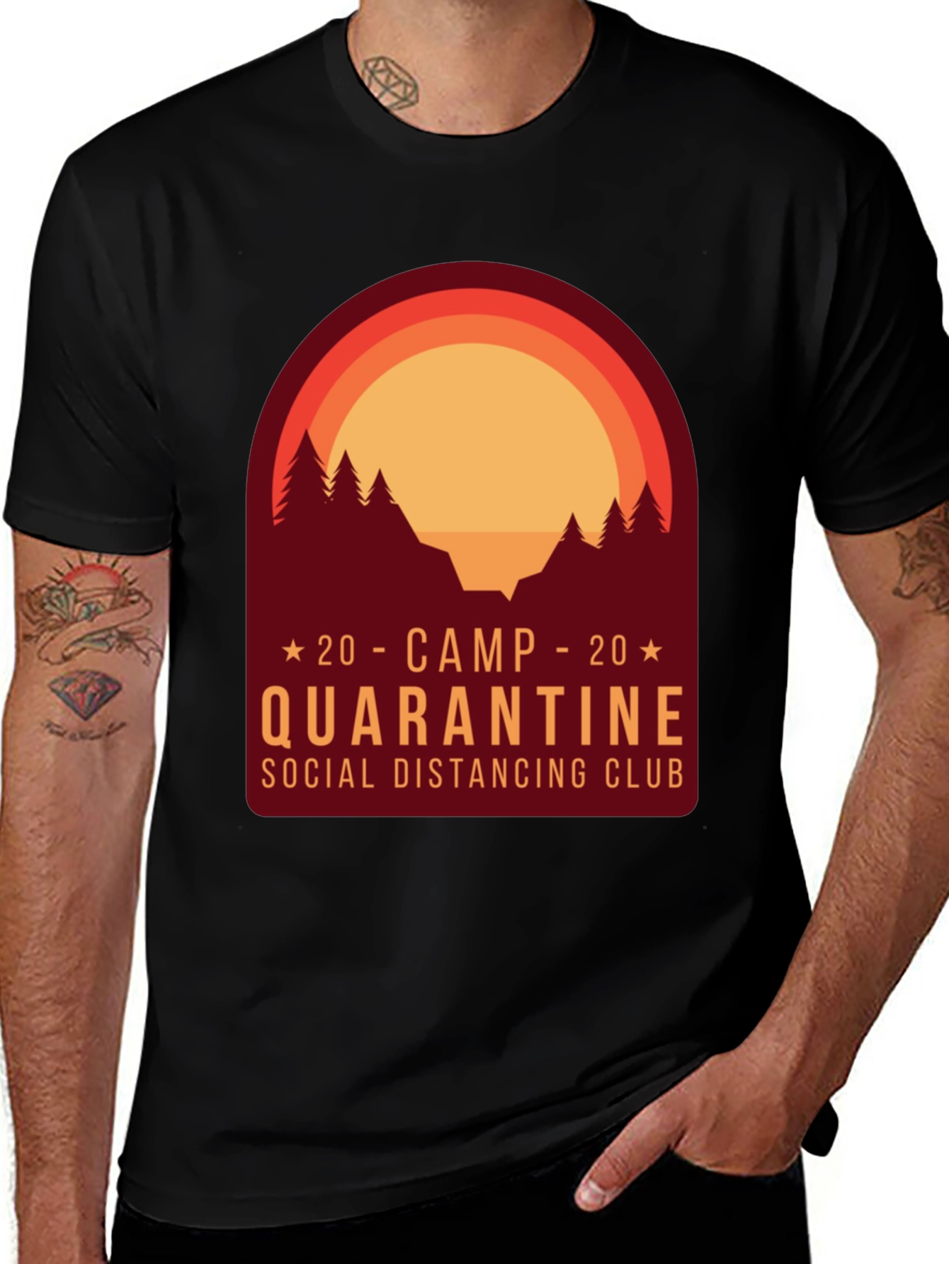 Camp Quarantine Social Distancing Club T-Shirt