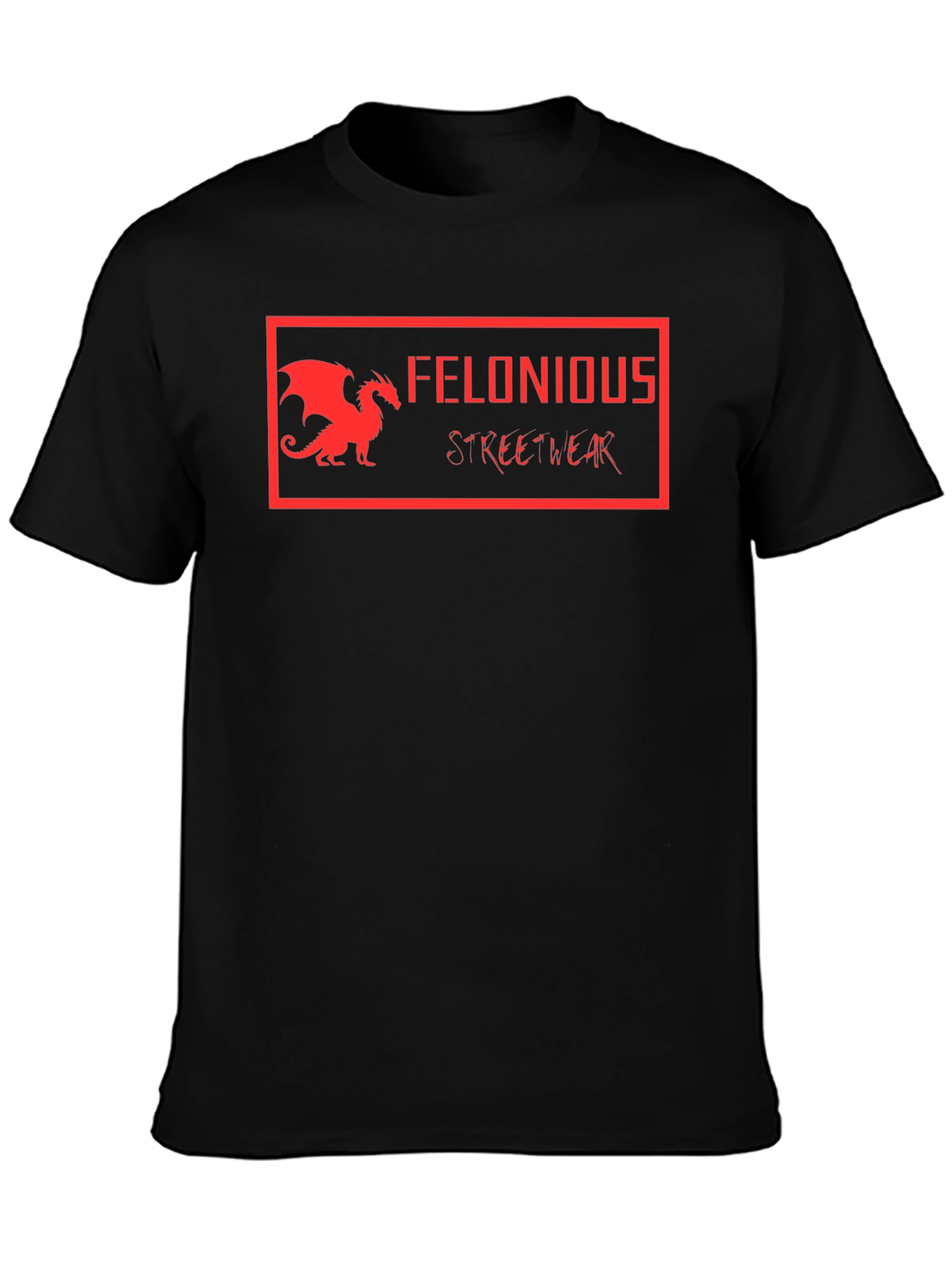 Felonious Streetwear Black Graphic Tee