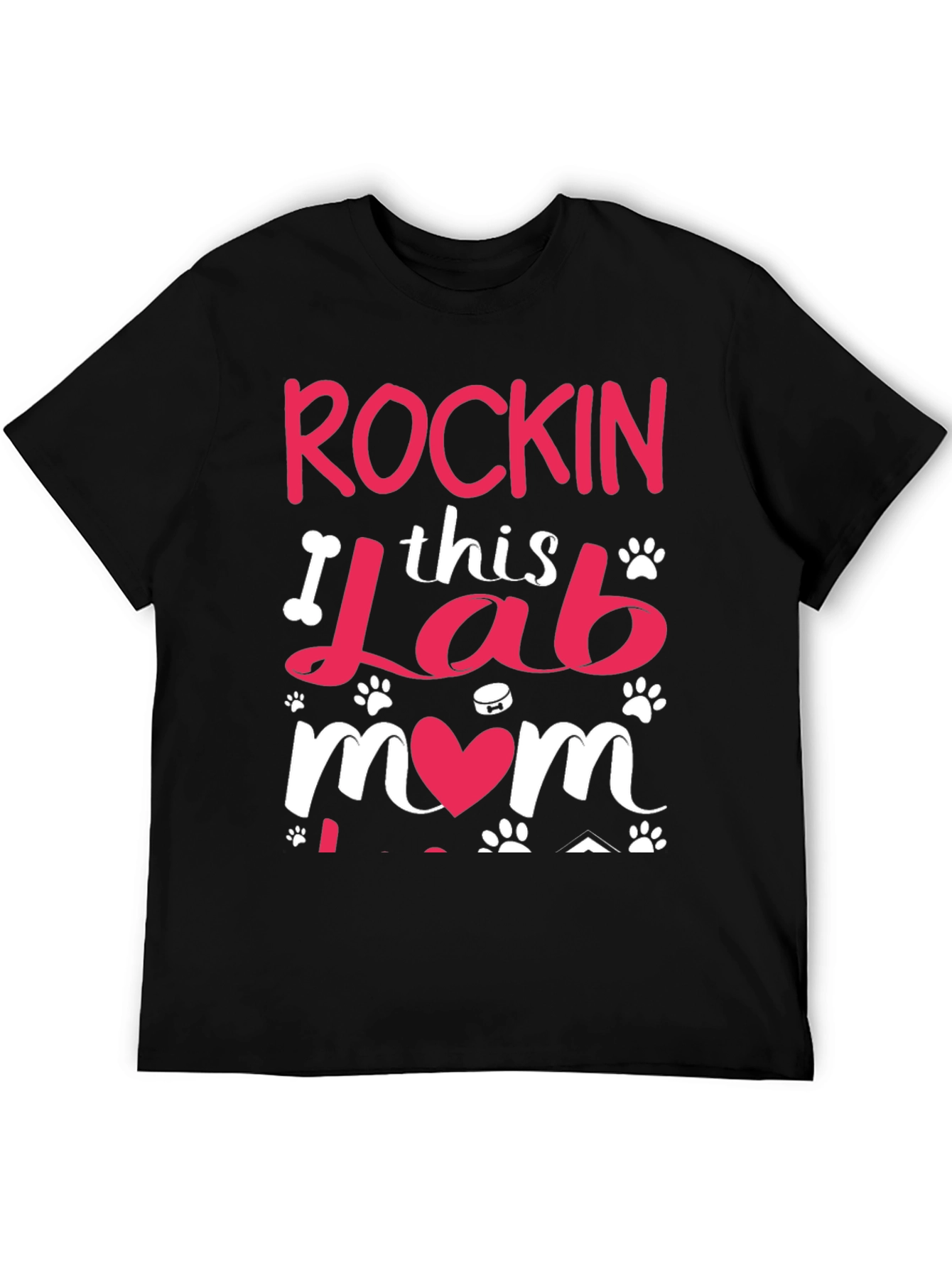 Rockin Lab Mom Black T-Shirt