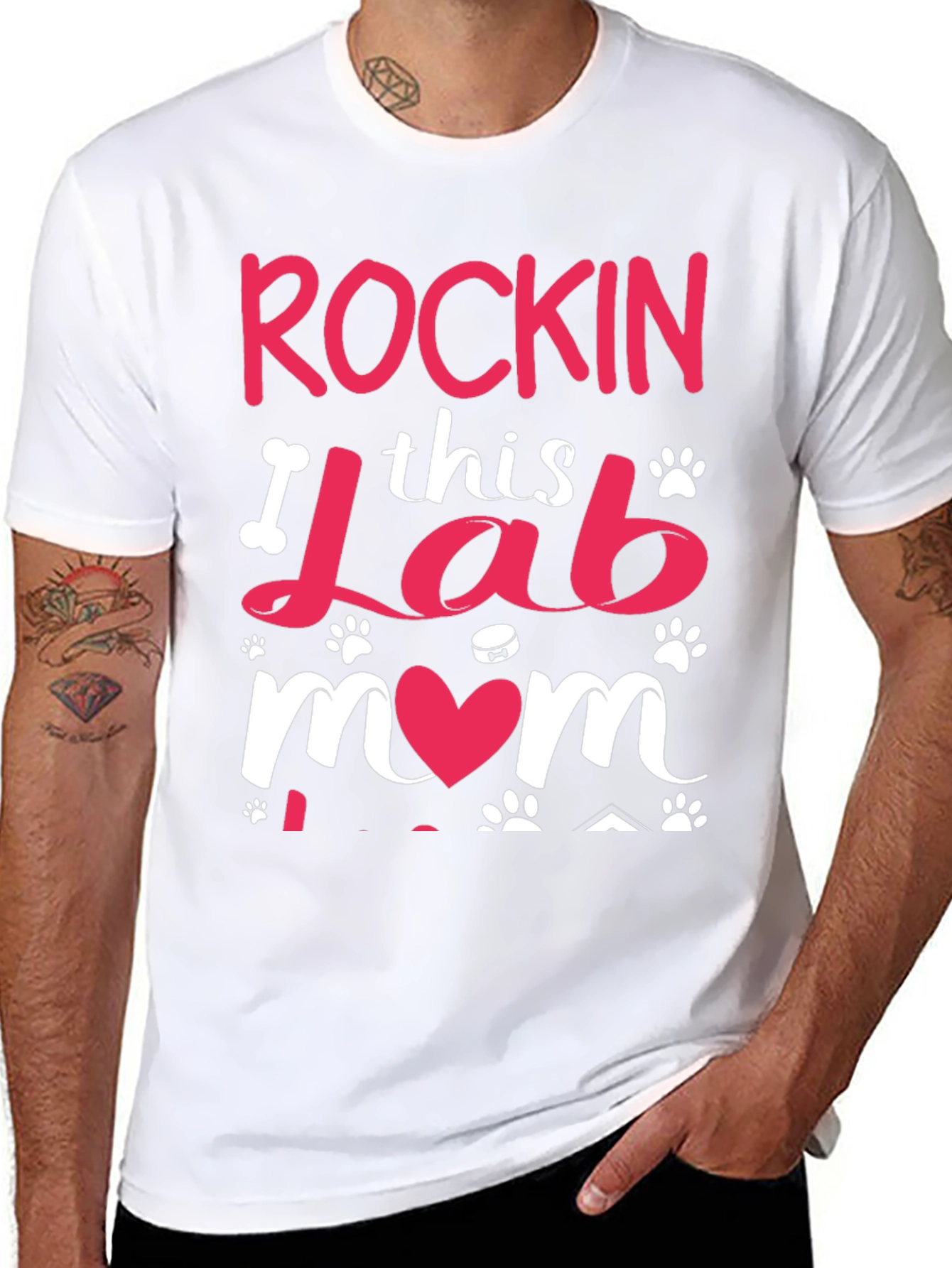 Rockin Lab Mom Black T-Shirt