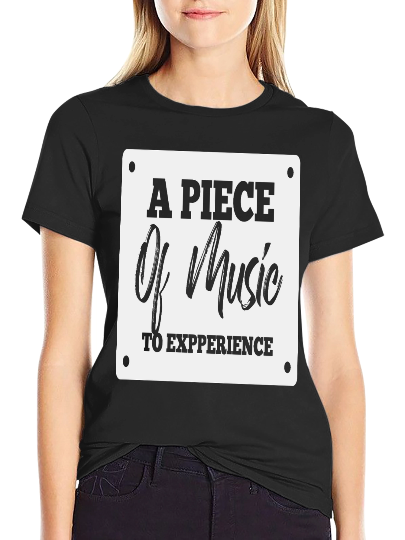 Piece of Music Graphic Tee - Black