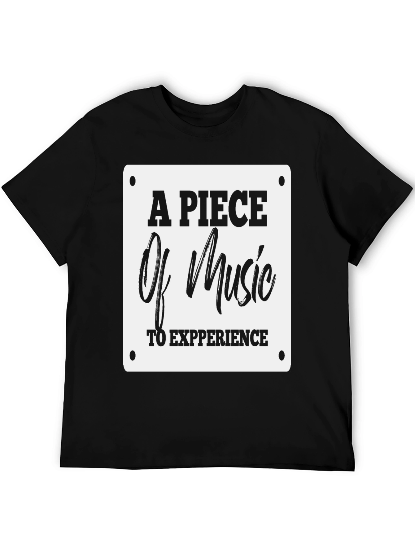 Piece of Music Graphic Tee - Black