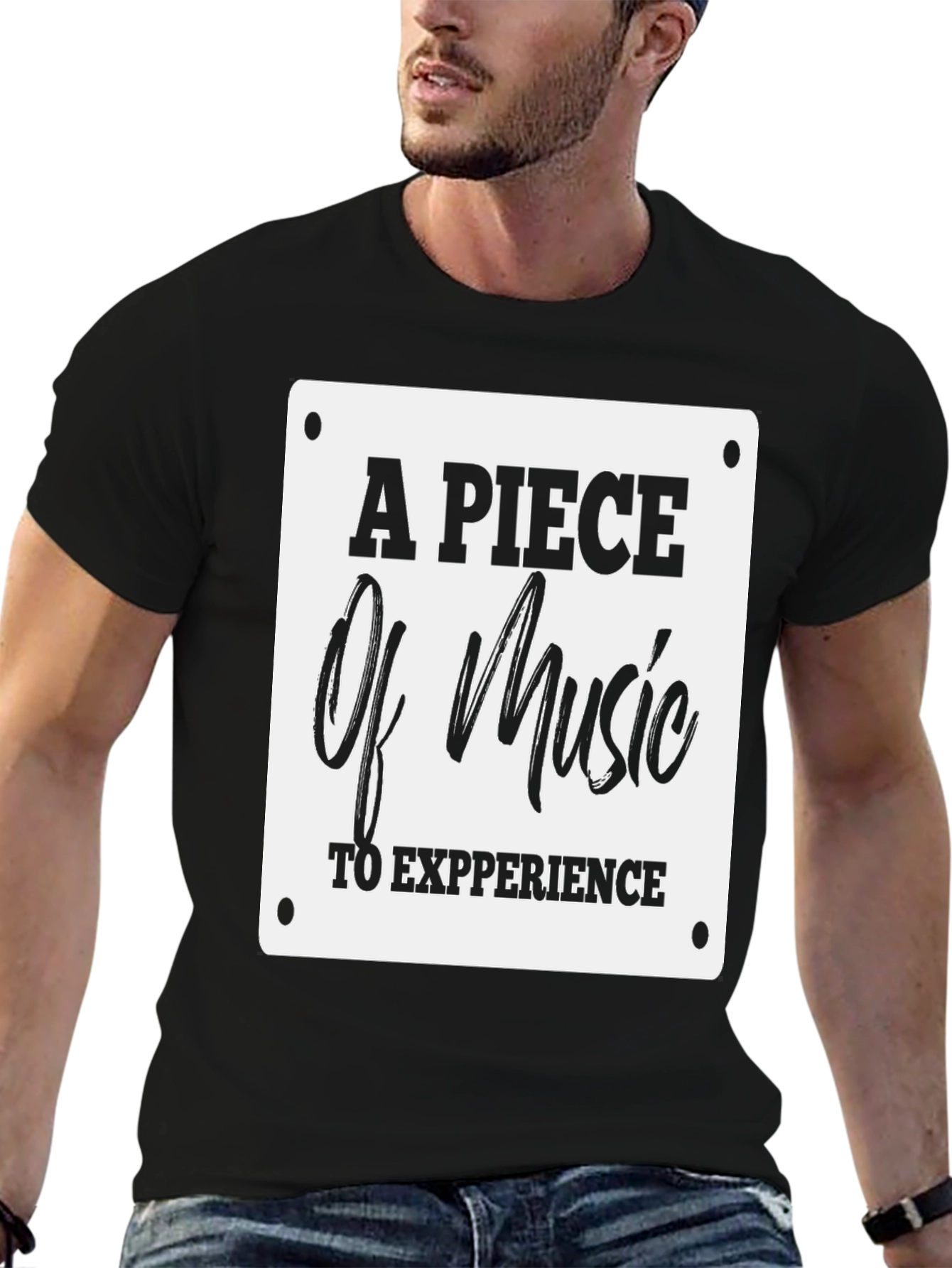 Piece of Music Graphic Tee - Black
