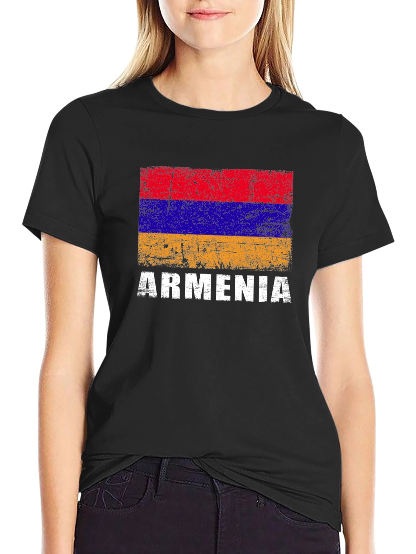 Armenia Flag T-Shirt - Distressed Design