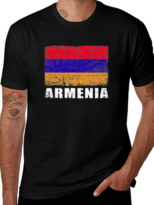 Armenia Flag T-Shirt - Distressed Design