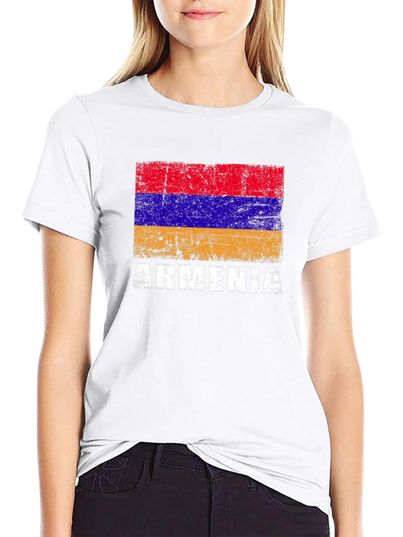Armenia Flag T-Shirt - Distressed Design
