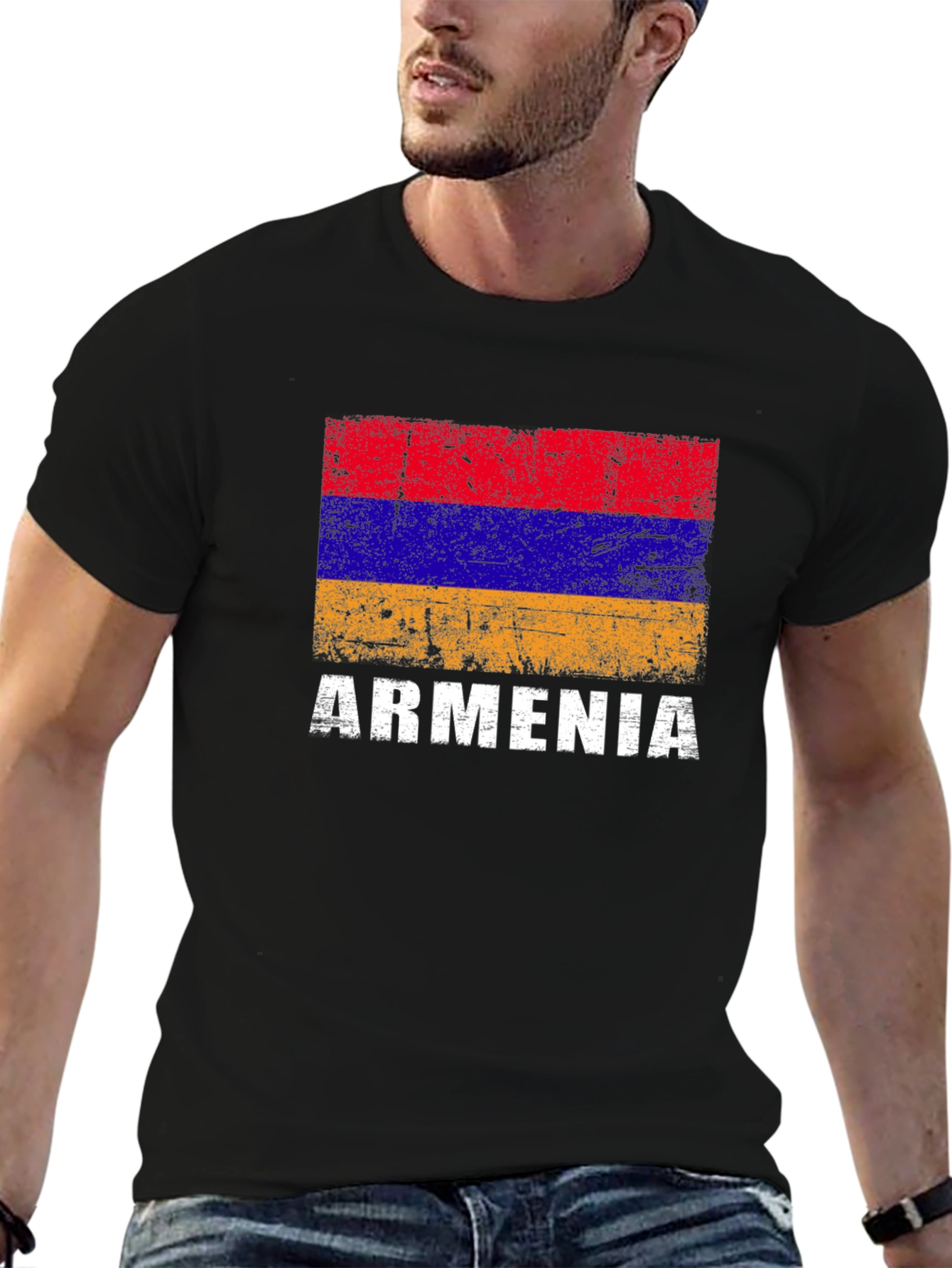 Armenia Flag T-Shirt - Distressed Design