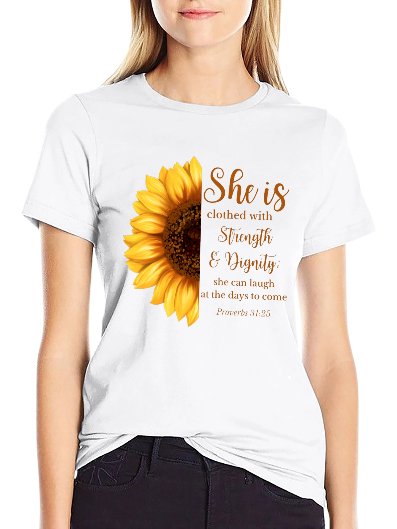 Sunflower Strength & Dignity Graphic T-Shirt