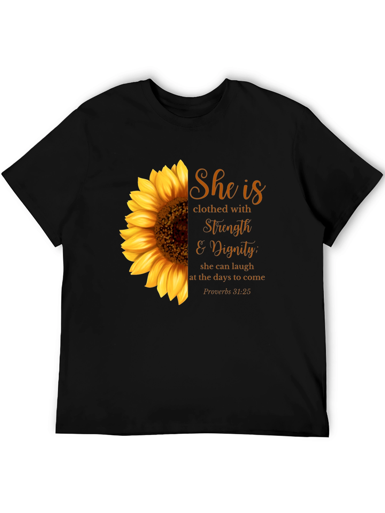 Sunflower Strength & Dignity Graphic T-Shirt